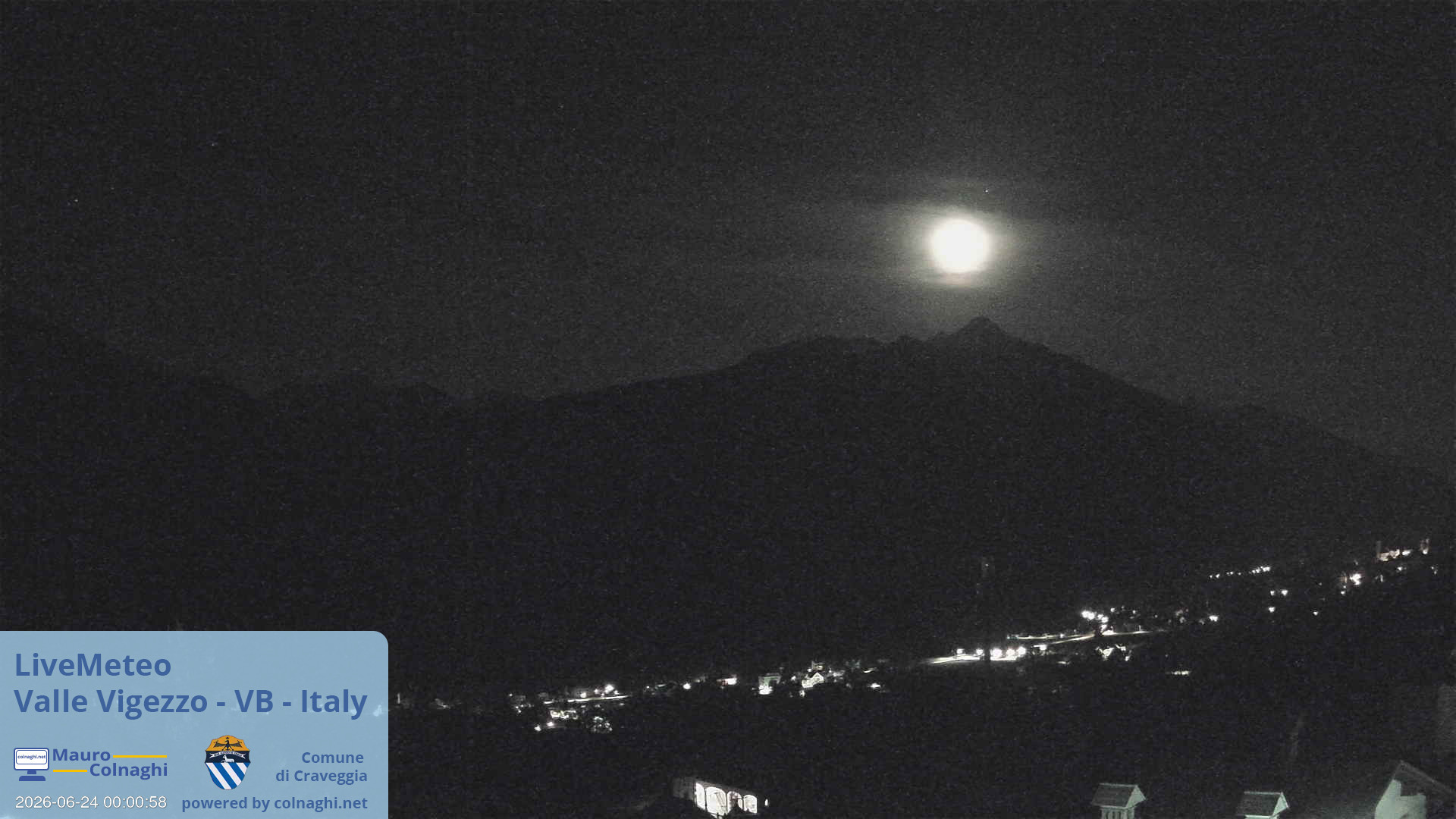 time-lapse frame, Valle Vigezzo webcam