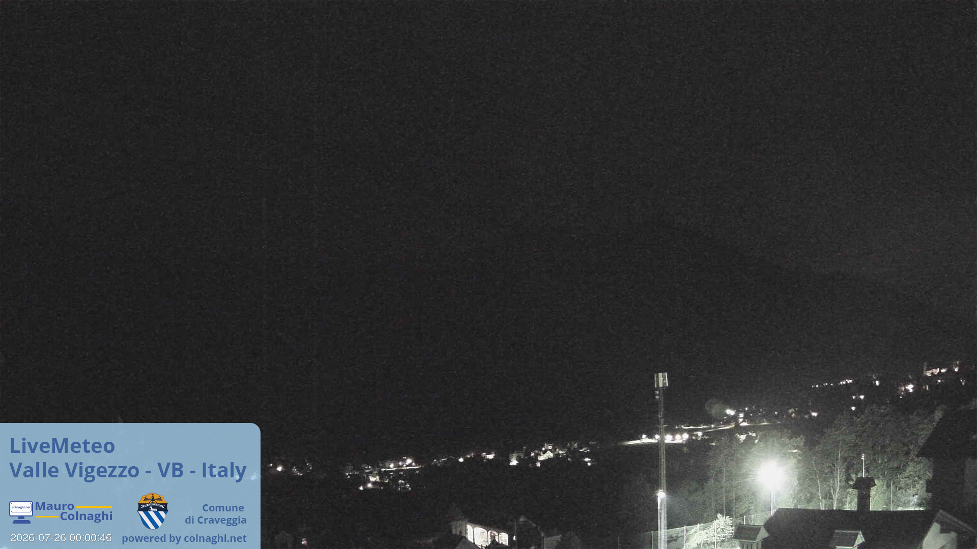 time-lapse frame, Valle Vigezzo webcam