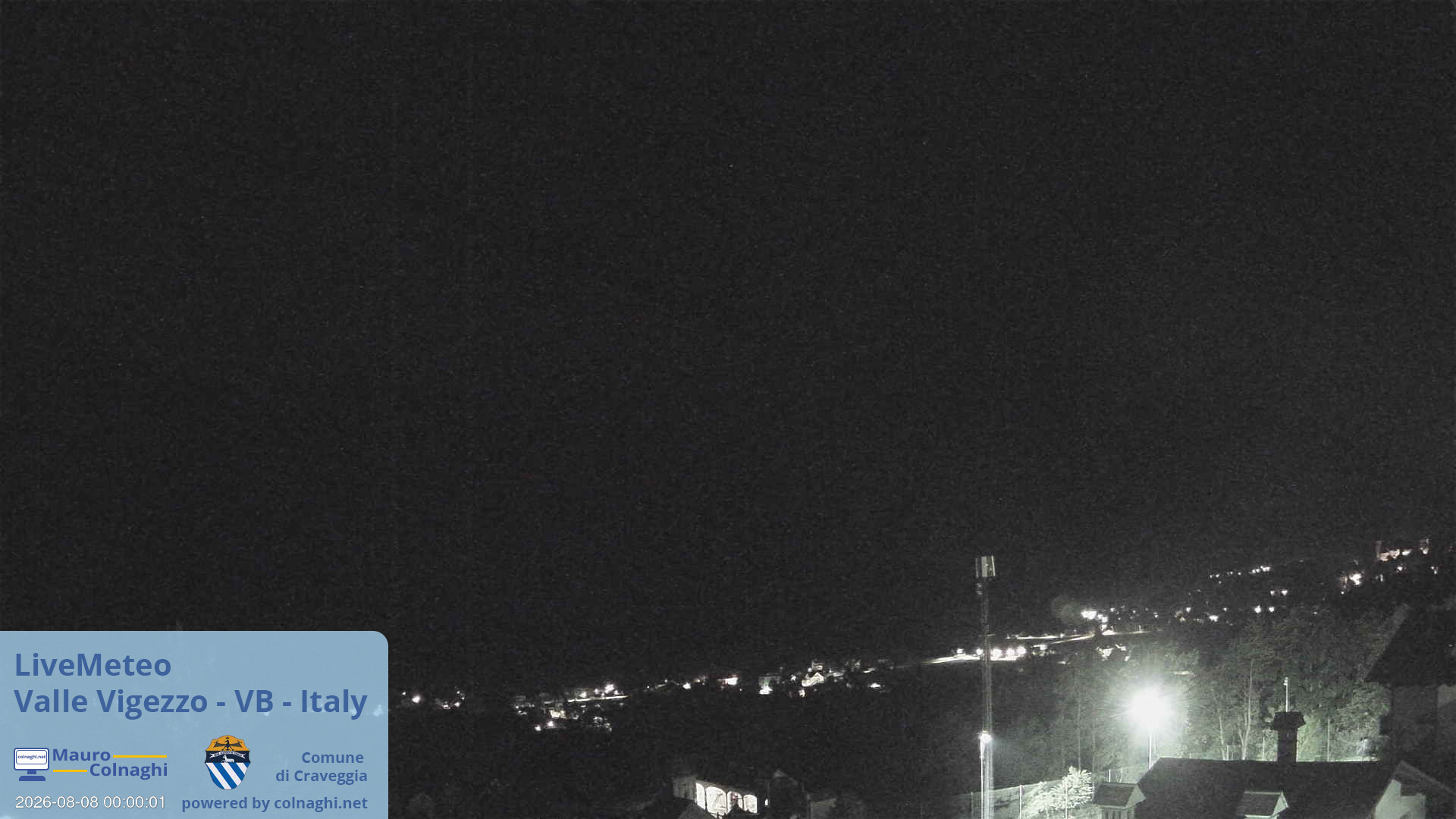 time-lapse frame, Valle Vigezzo webcam