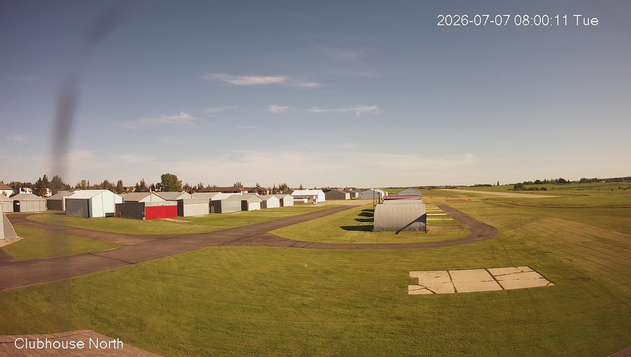 time-lapse frame, North view of Lacombe Airport webcam