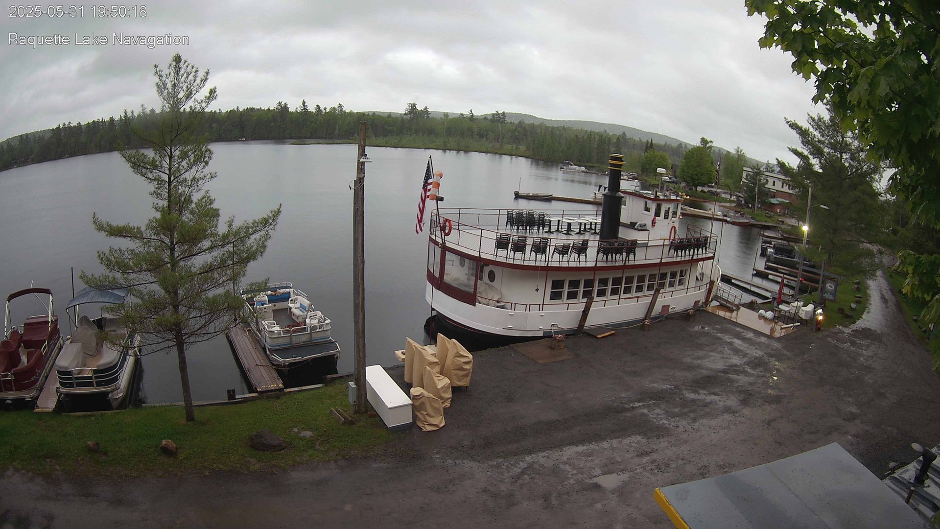 time-lapse frame, Raquette Lake Navigation  webcam