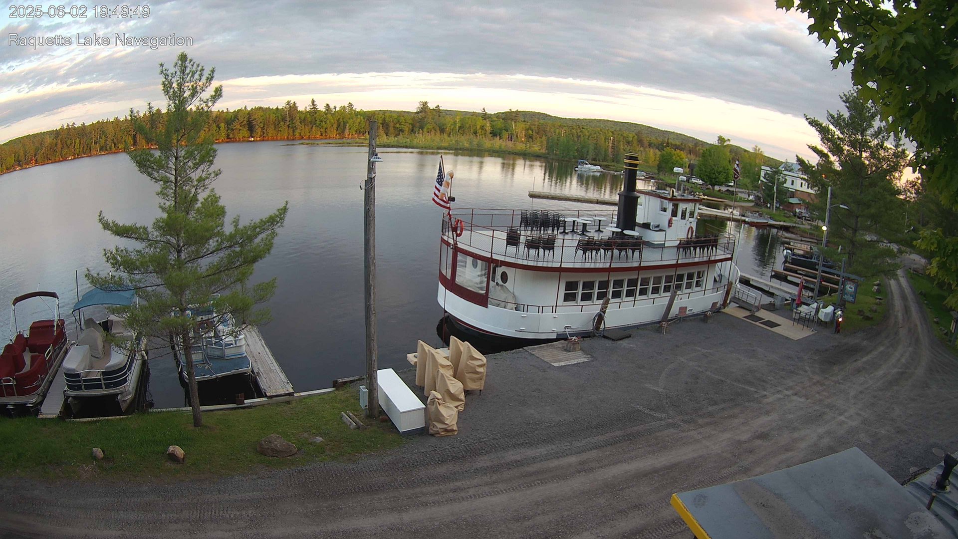 time-lapse frame, Raquette Lake Navigation  webcam