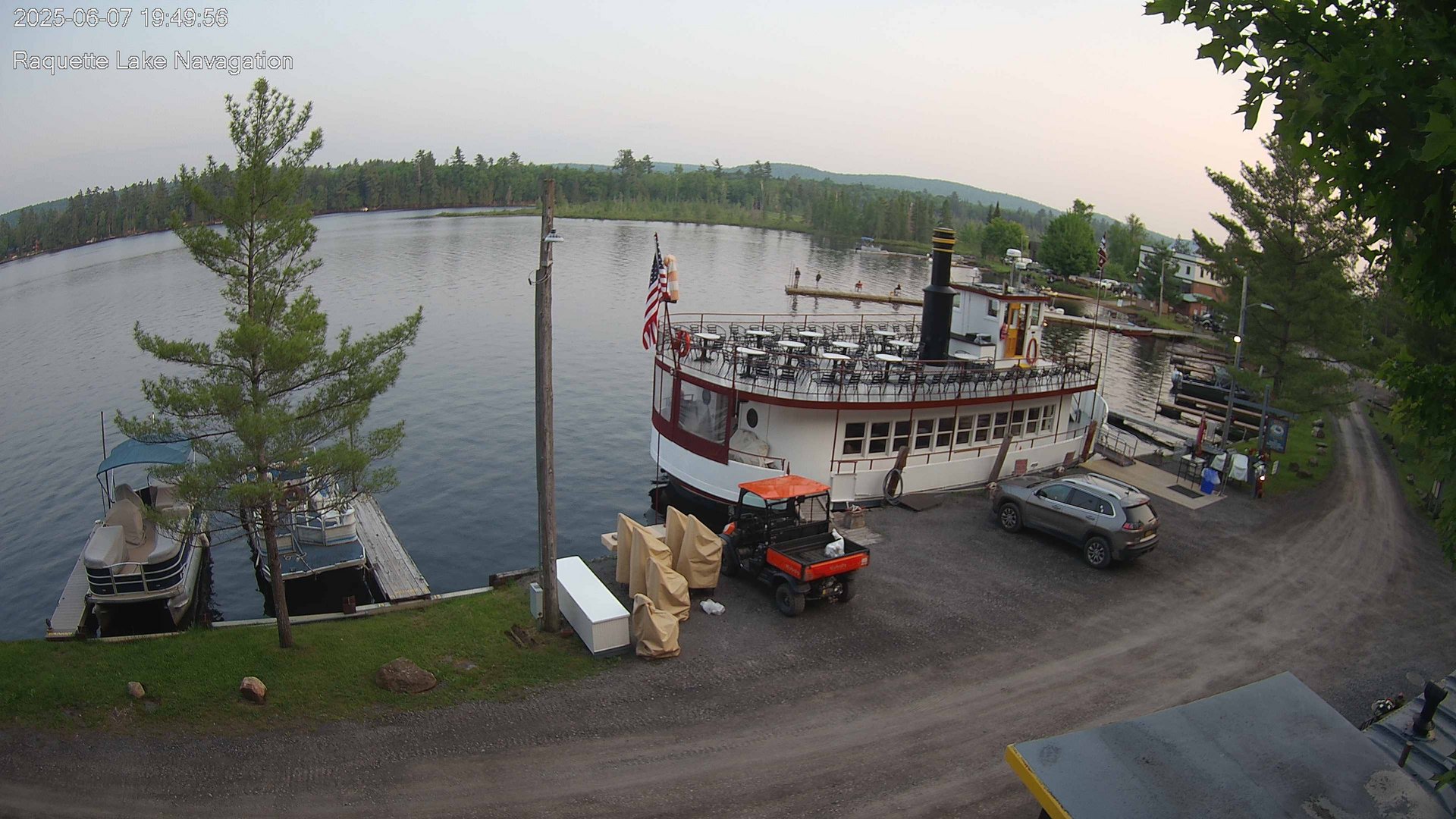 time-lapse frame, Raquette Lake Navigation  webcam