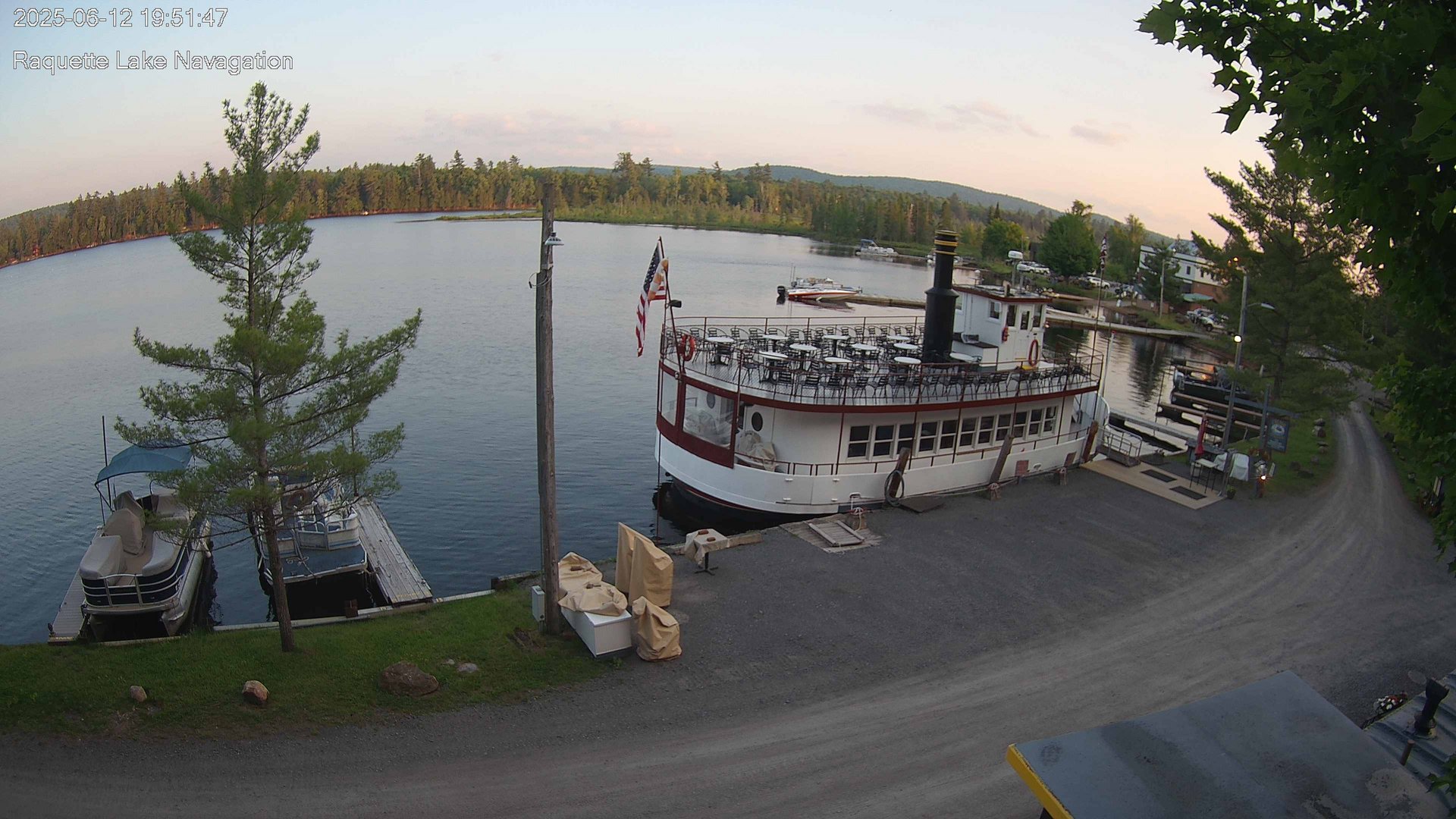 time-lapse frame, Raquette Lake Navigation  webcam