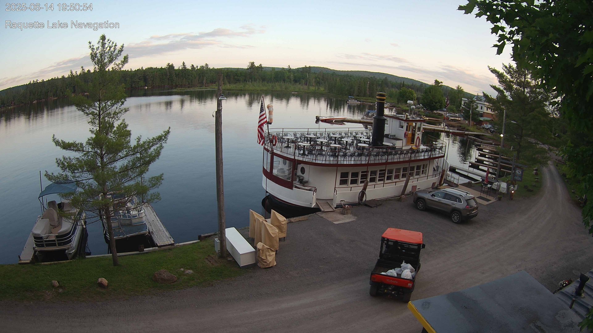 time-lapse frame, Raquette Lake Navigation  webcam