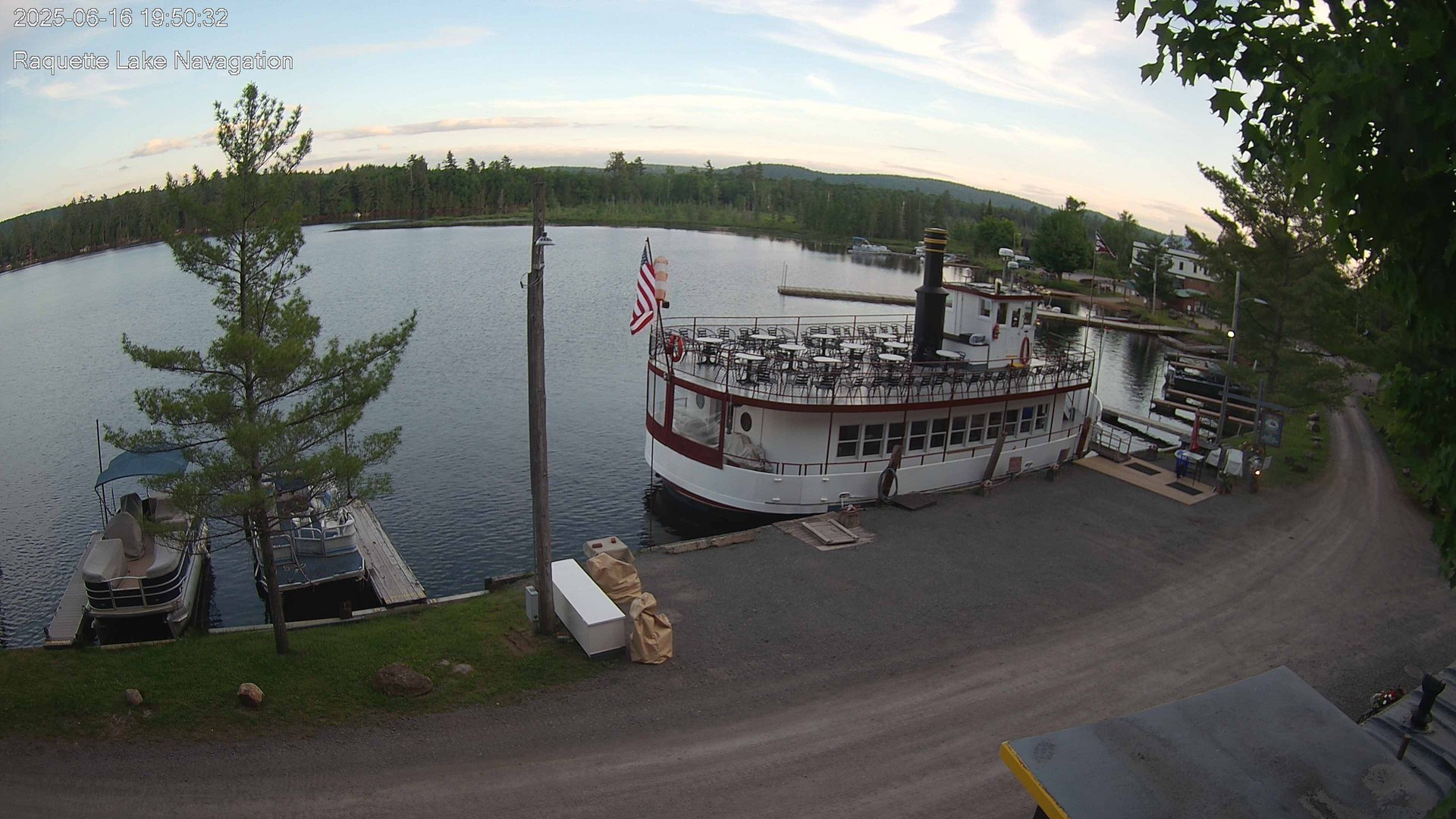 time-lapse frame, Raquette Lake Navigation  webcam
