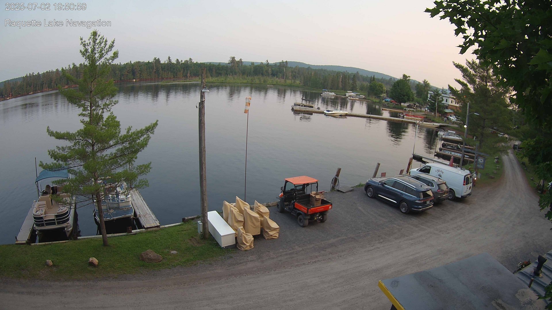 time-lapse frame, Raquette Lake Navigation  webcam