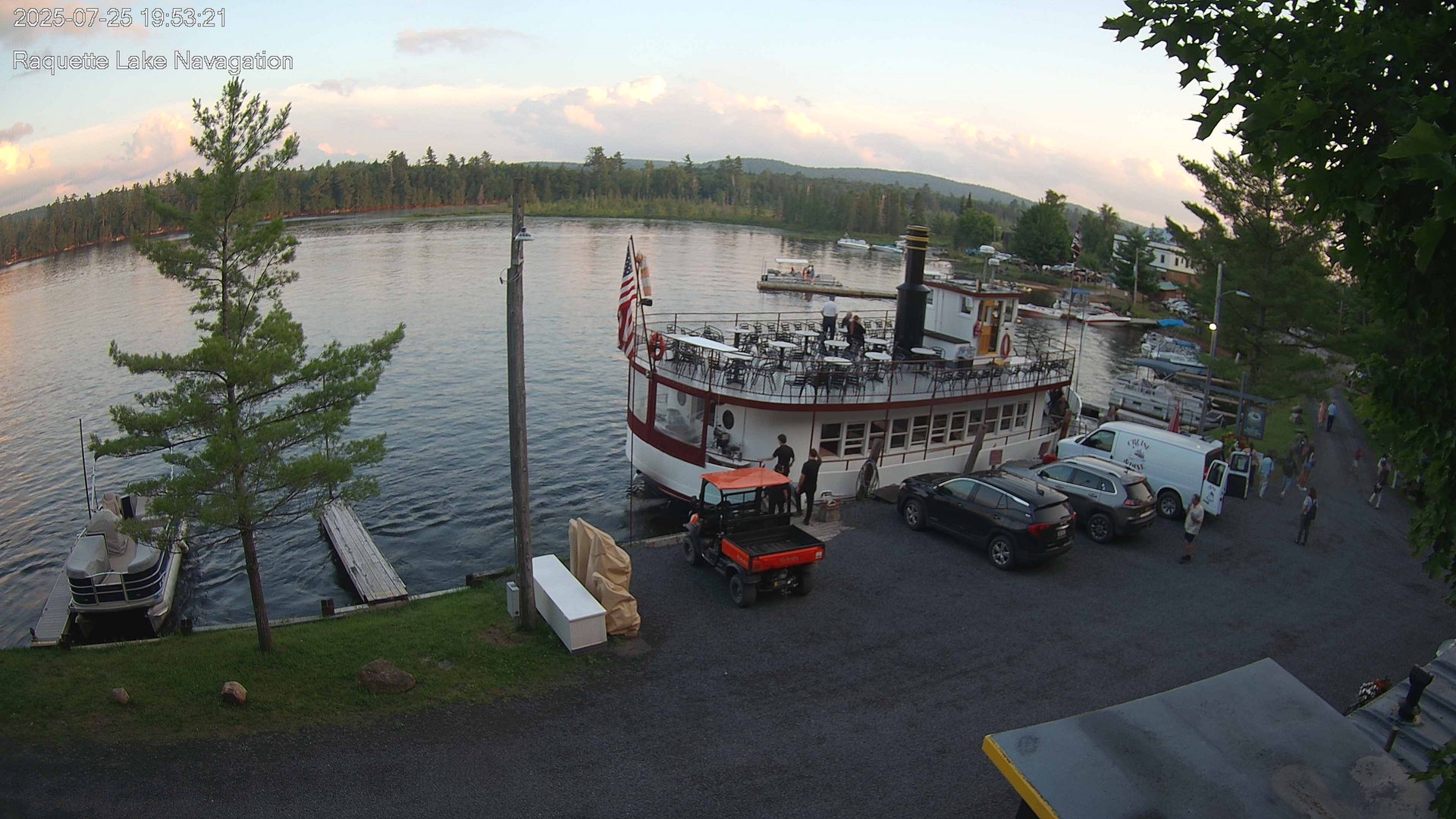 time-lapse frame, Raquette Lake Navigation  webcam