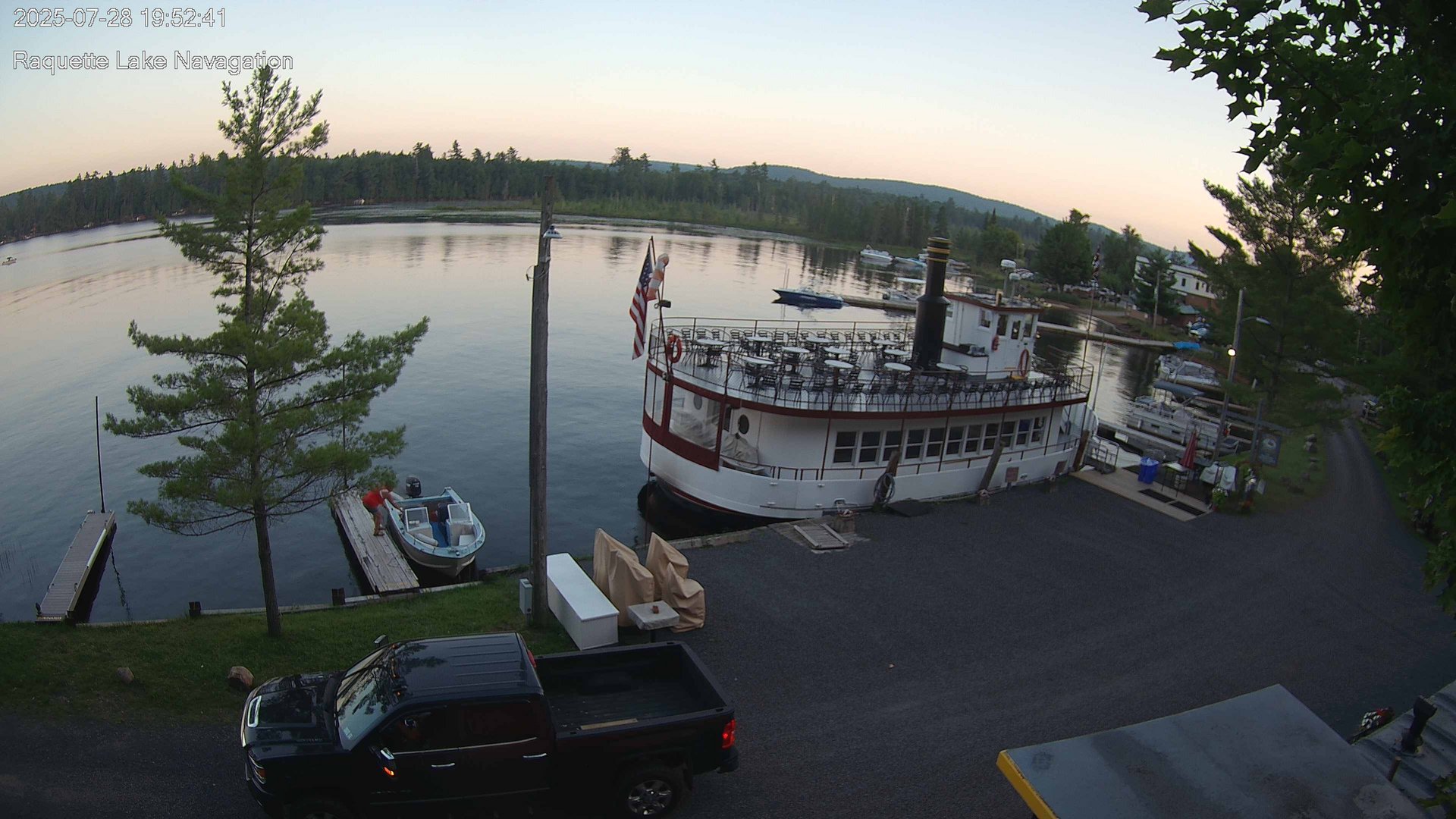 time-lapse frame, Raquette Lake Navigation  webcam