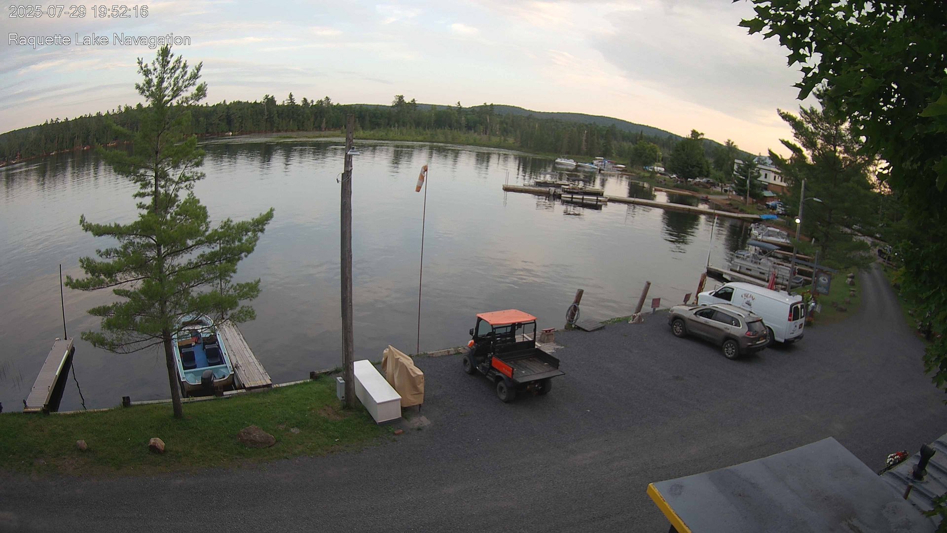 time-lapse frame, Raquette Lake Navigation  webcam