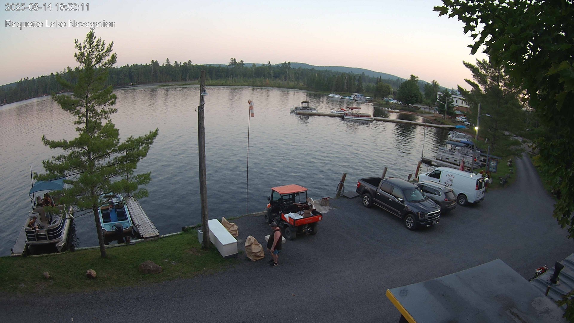 time-lapse frame, Raquette Lake Navigation  webcam
