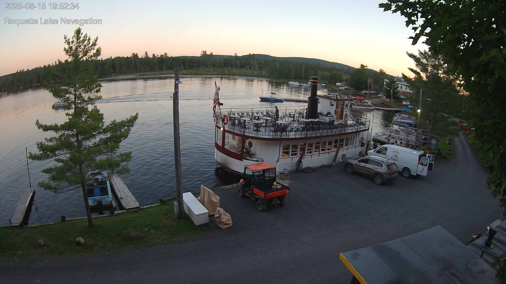 time-lapse frame, Raquette Lake Navigation  webcam