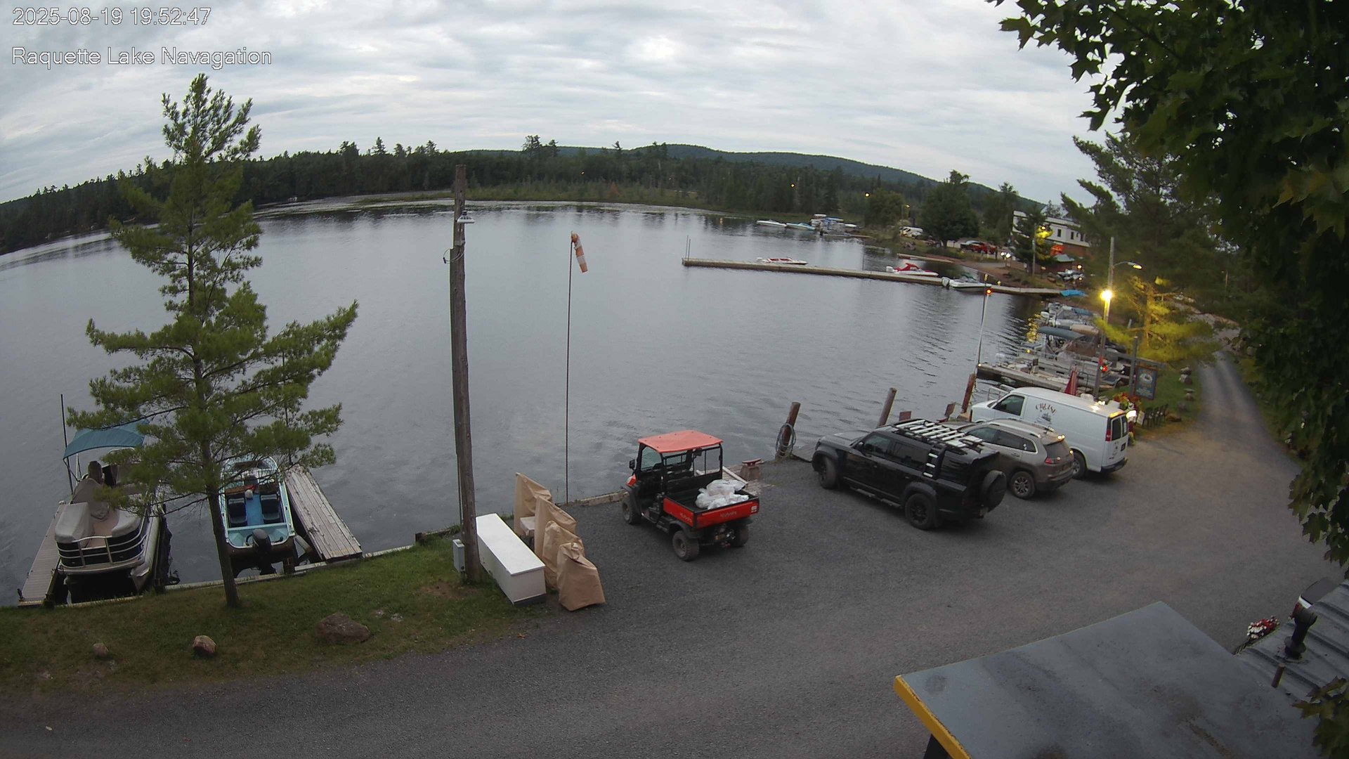 time-lapse frame, Raquette Lake Navigation  webcam