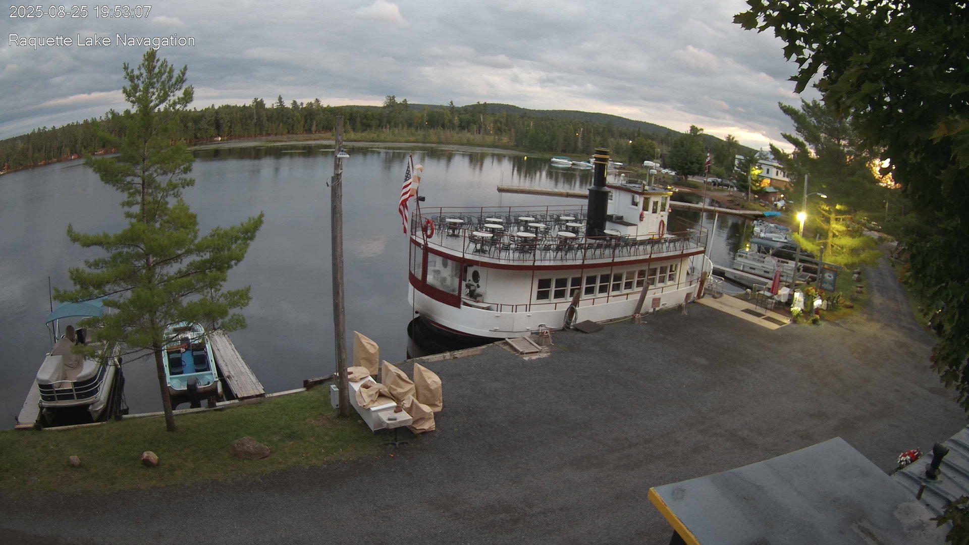 time-lapse frame, Raquette Lake Navigation  webcam
