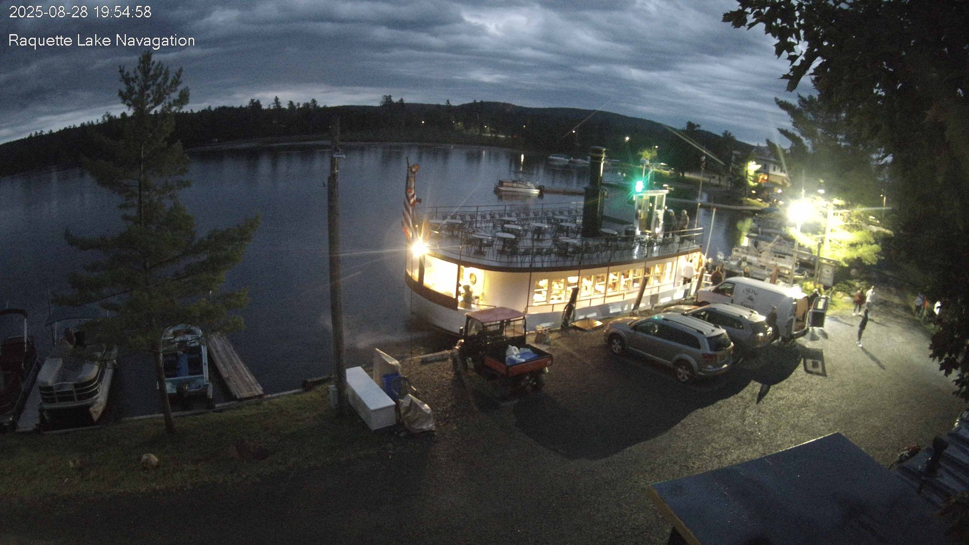time-lapse frame, Raquette Lake Navigation  webcam