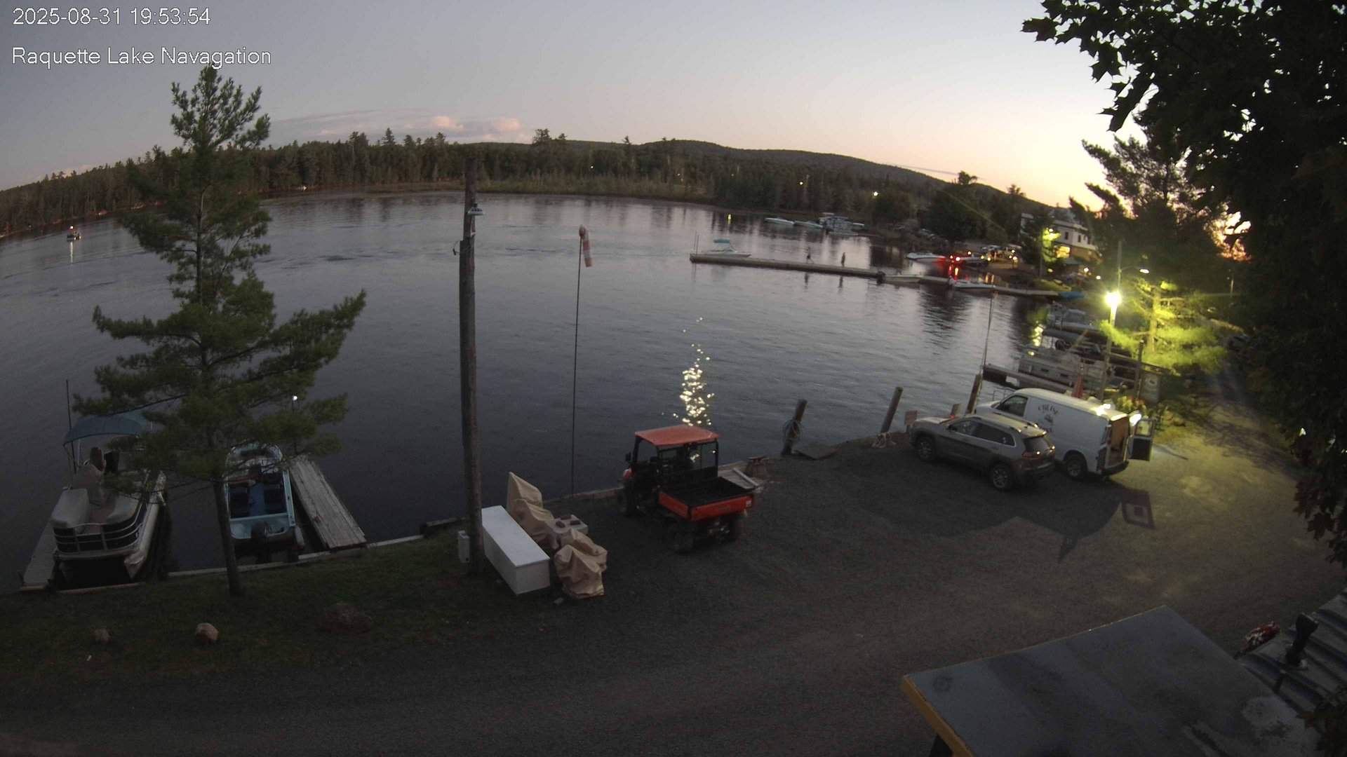 time-lapse frame, Raquette Lake Navigation  webcam