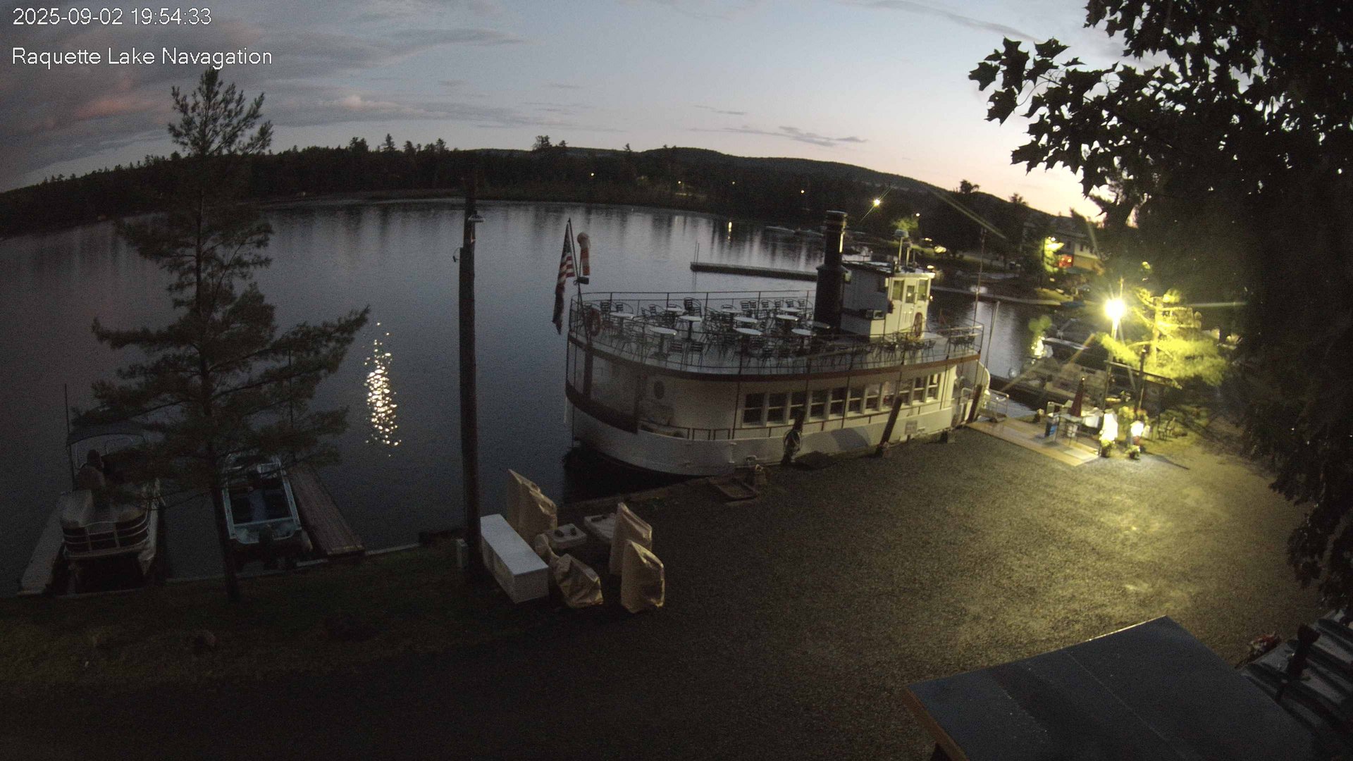 time-lapse frame, Raquette Lake Navigation  webcam