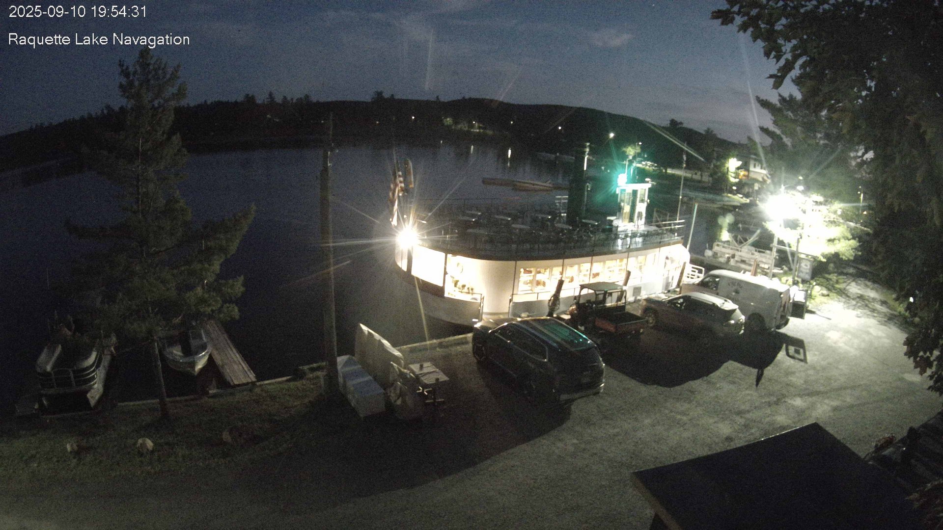 time-lapse frame, Raquette Lake Navigation  webcam