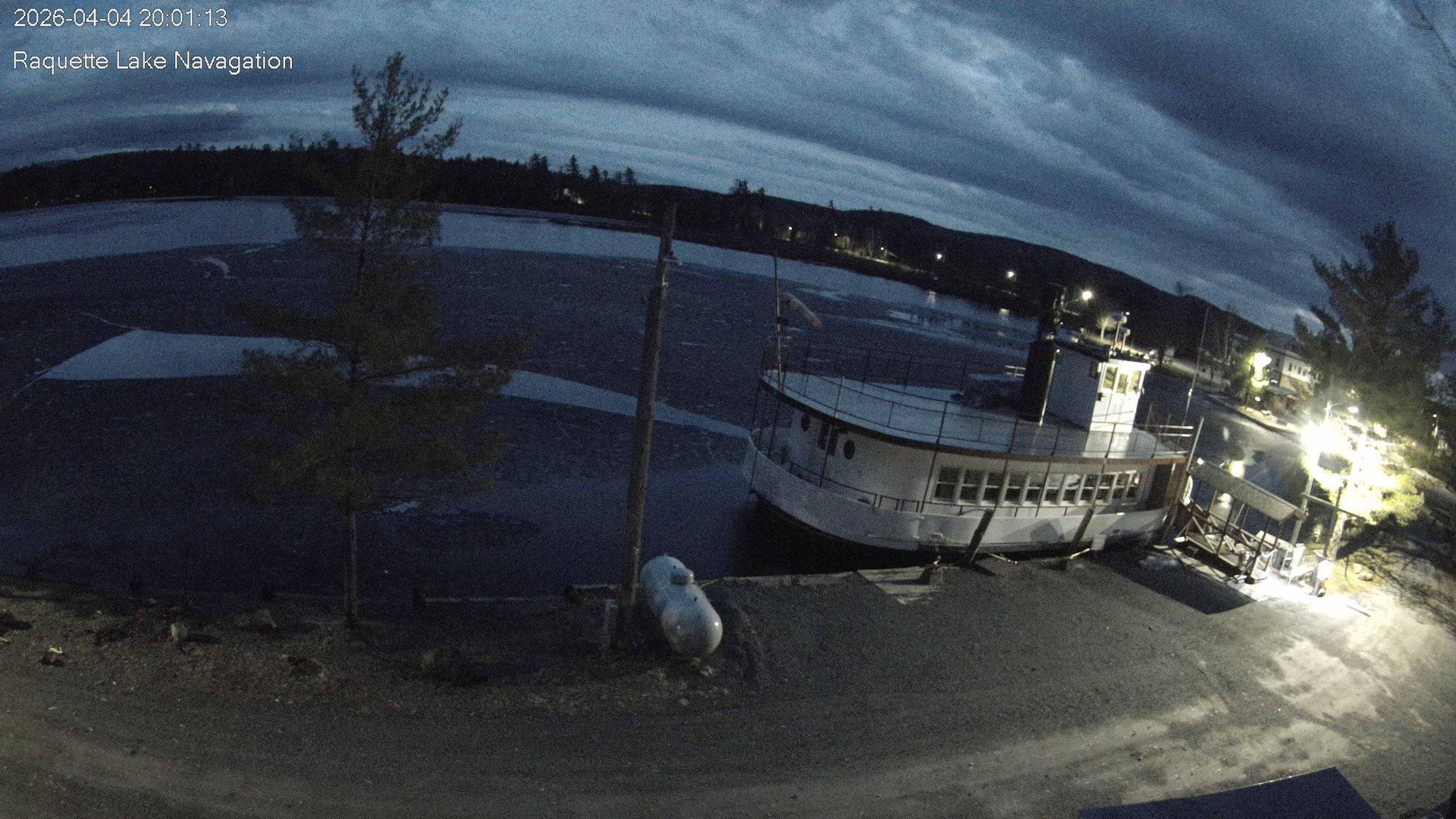 time-lapse frame, Raquette Lake Navigation  webcam