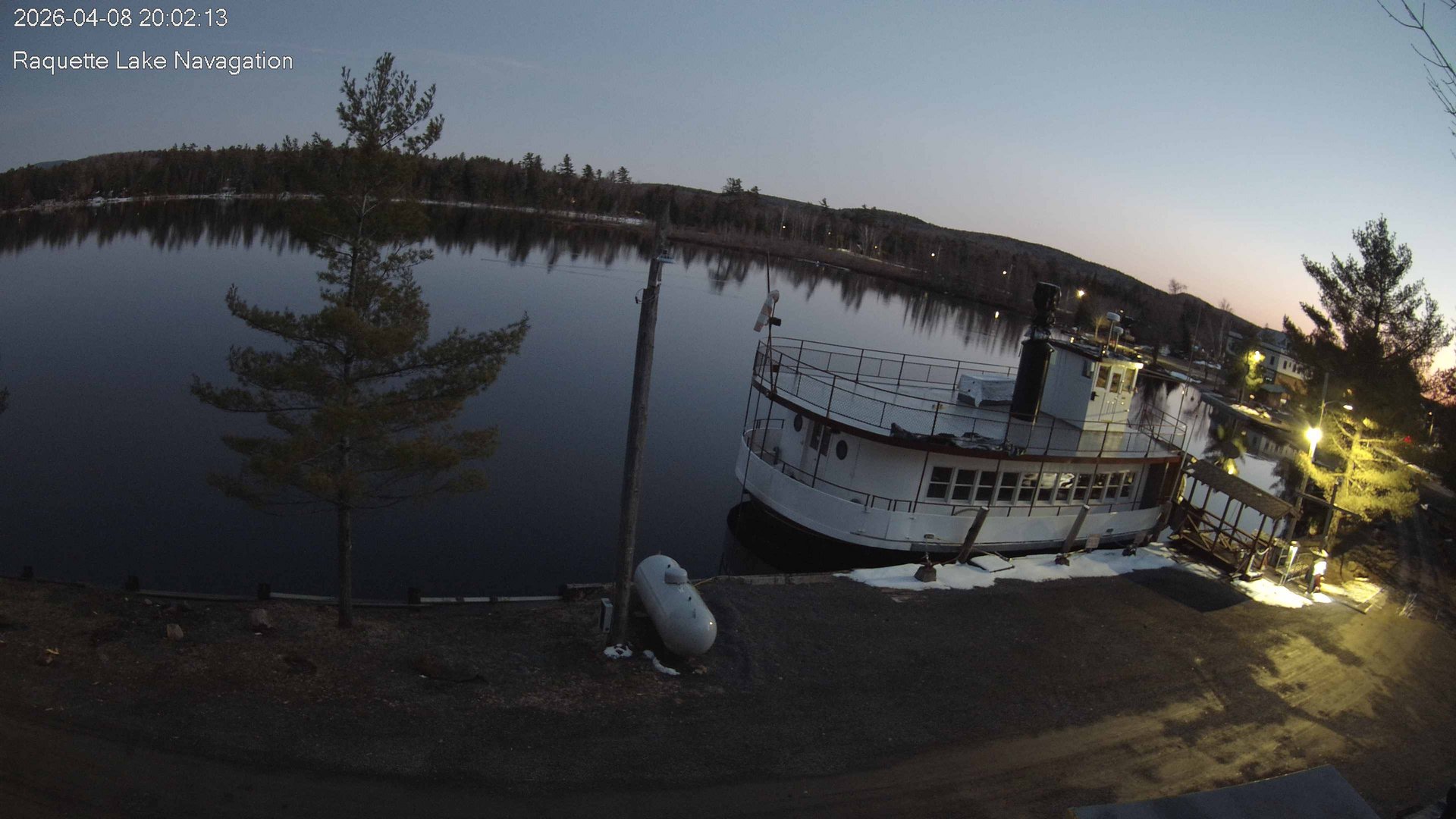 time-lapse frame, Raquette Lake Navigation  webcam
