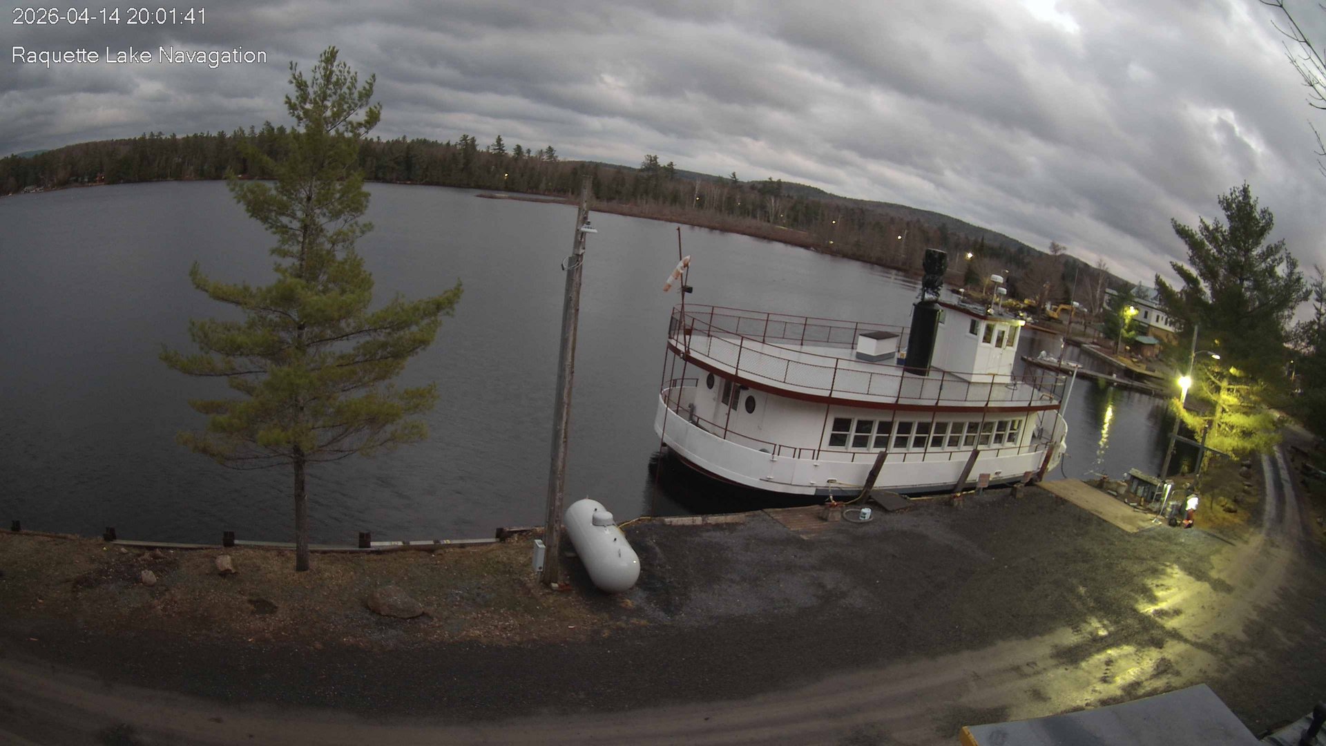 time-lapse frame, Raquette Lake Navigation  webcam