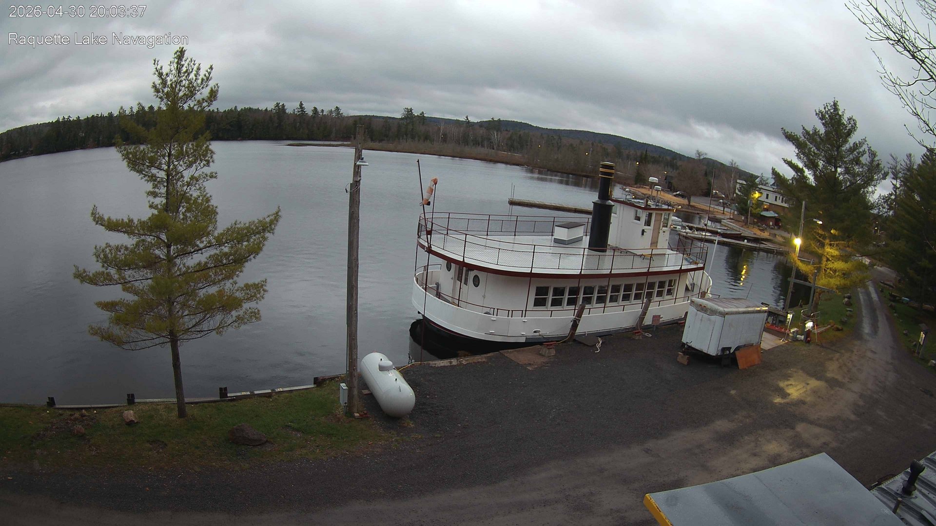 time-lapse frame, Raquette Lake Navigation  webcam