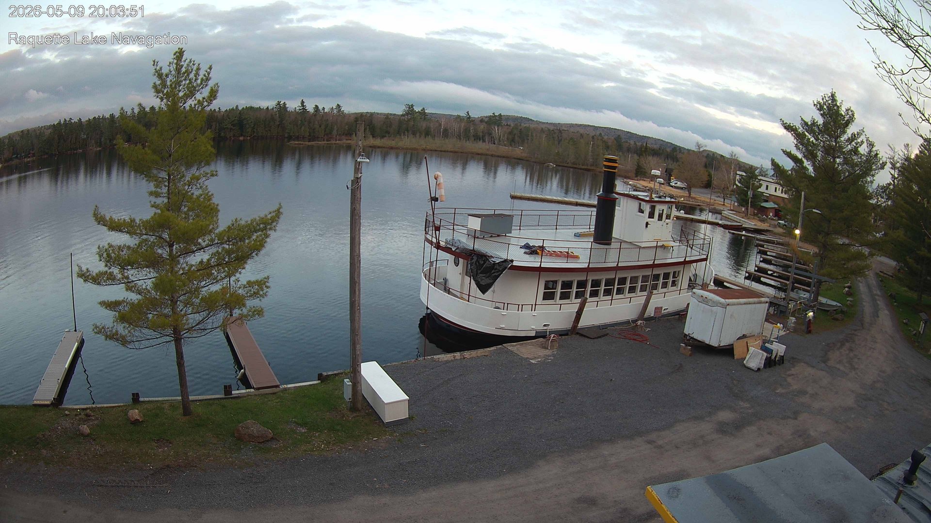time-lapse frame, Raquette Lake Navigation  webcam