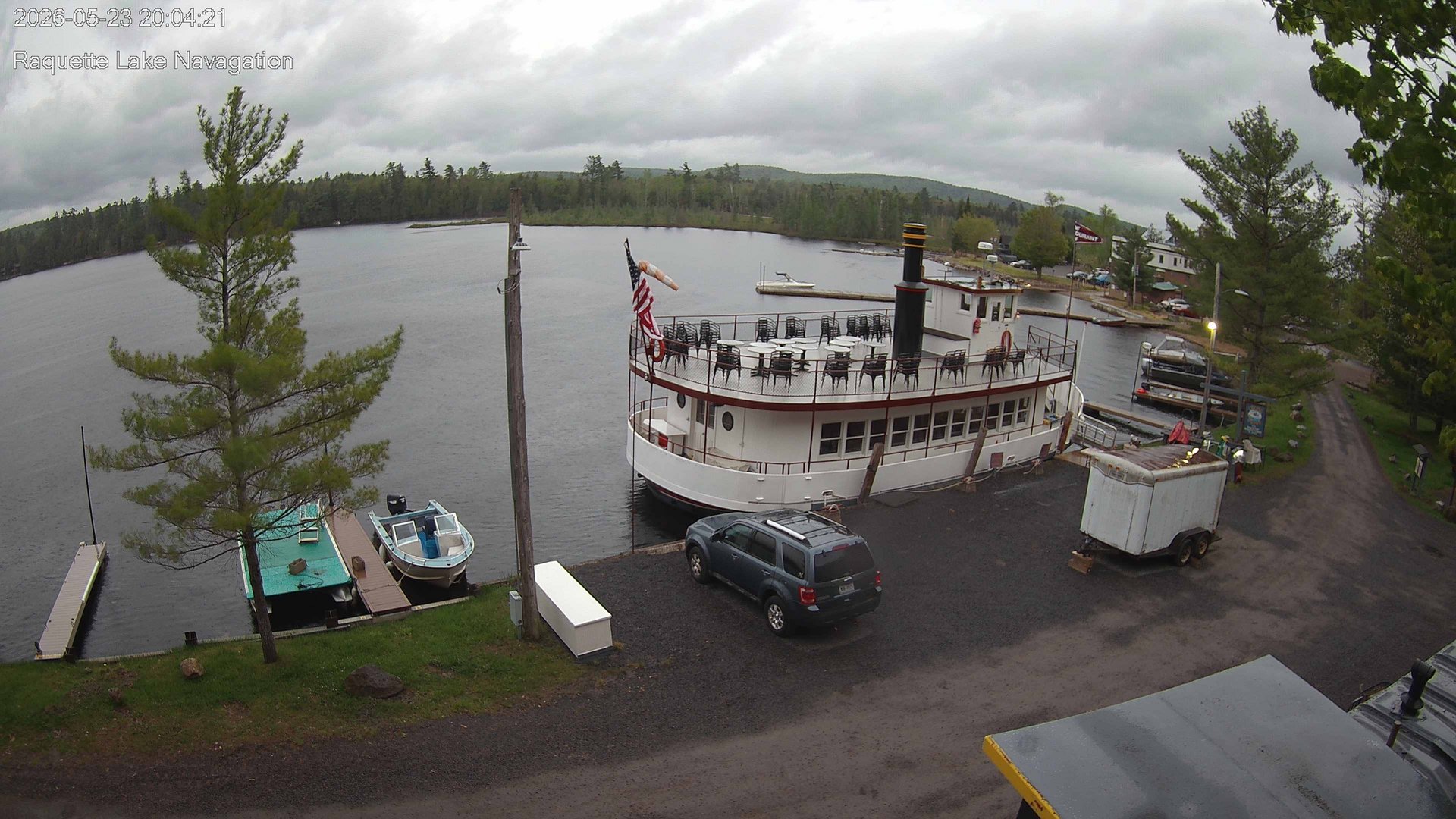 time-lapse frame, Raquette Lake Navigation  webcam