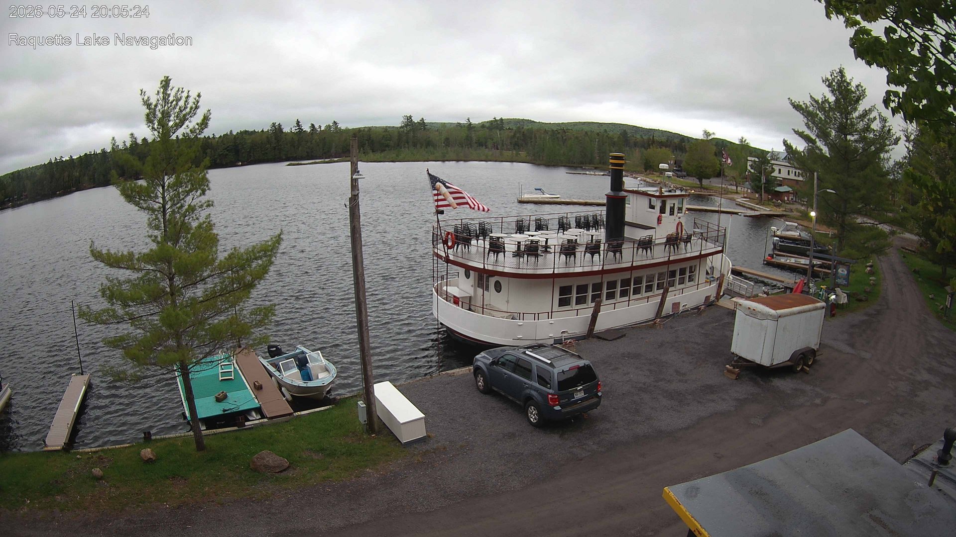 time-lapse frame, Raquette Lake Navigation  webcam