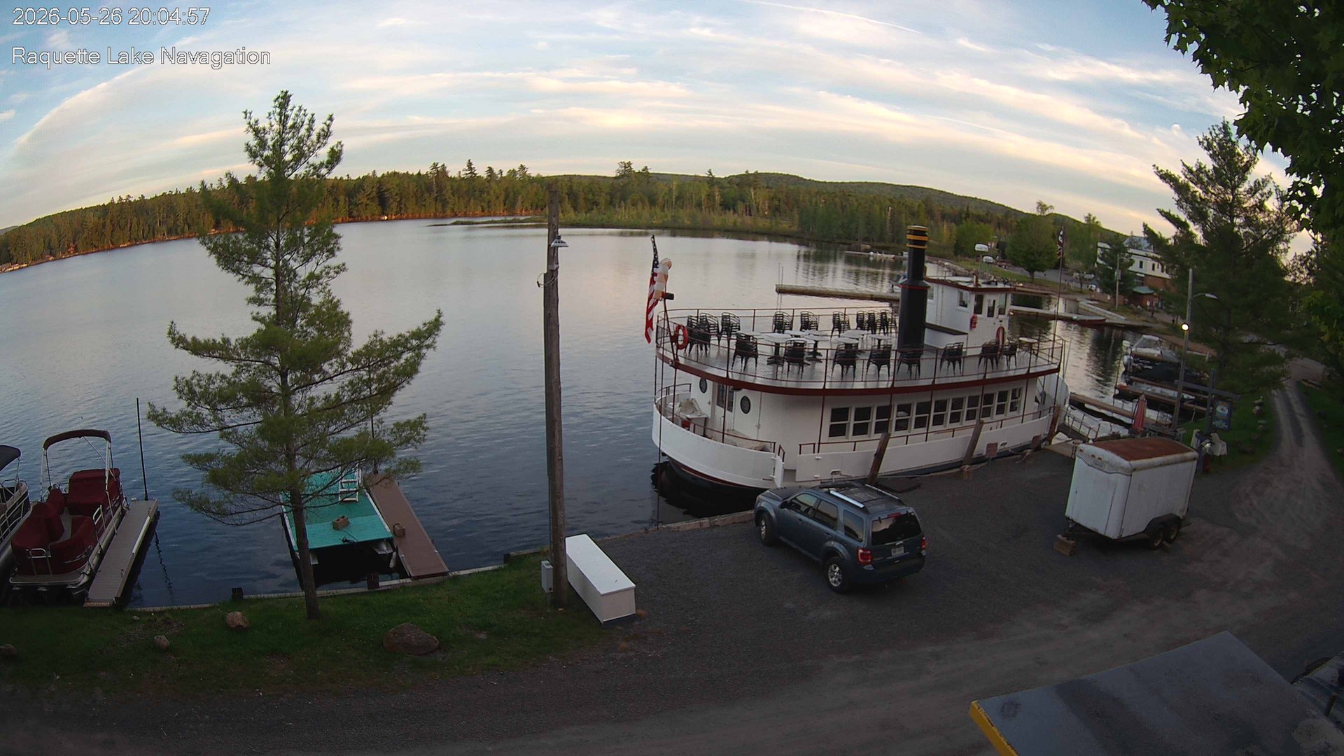 time-lapse frame, Raquette Lake Navigation  webcam