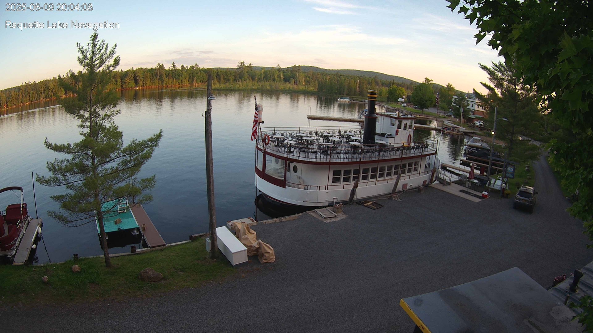 time-lapse frame, Raquette Lake Navigation  webcam