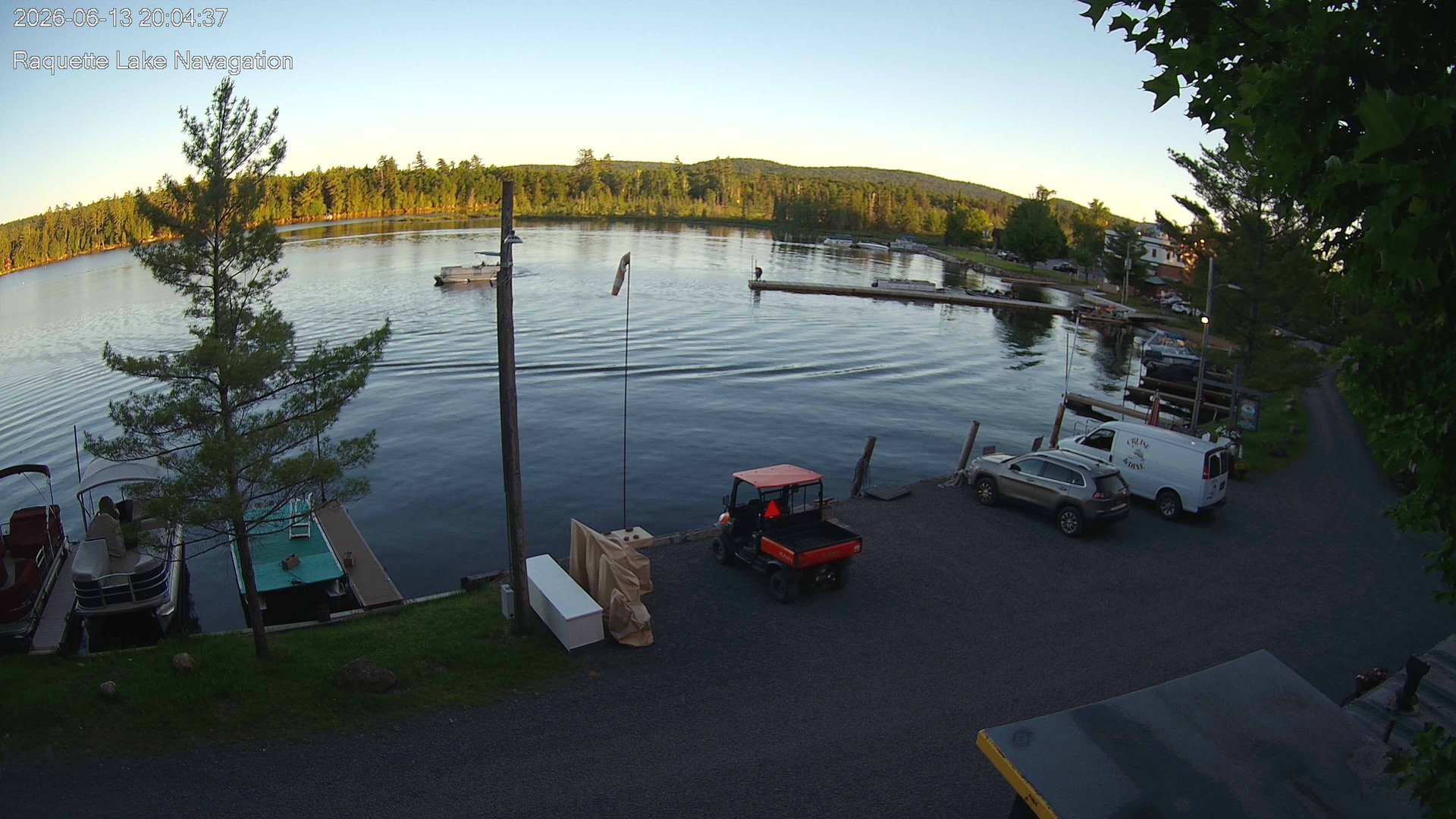 time-lapse frame, Raquette Lake Navigation  webcam