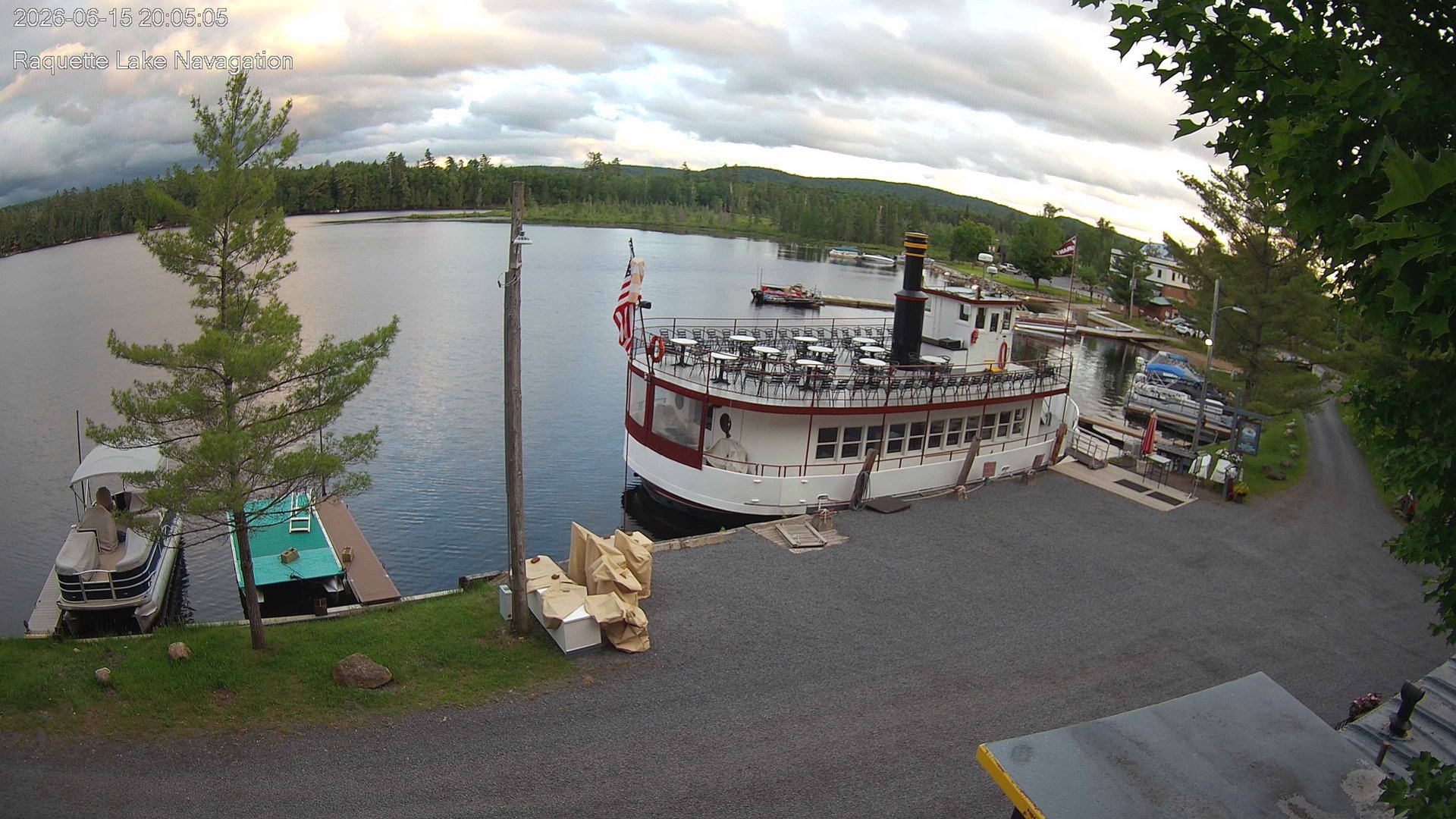 time-lapse frame, Raquette Lake Navigation  webcam