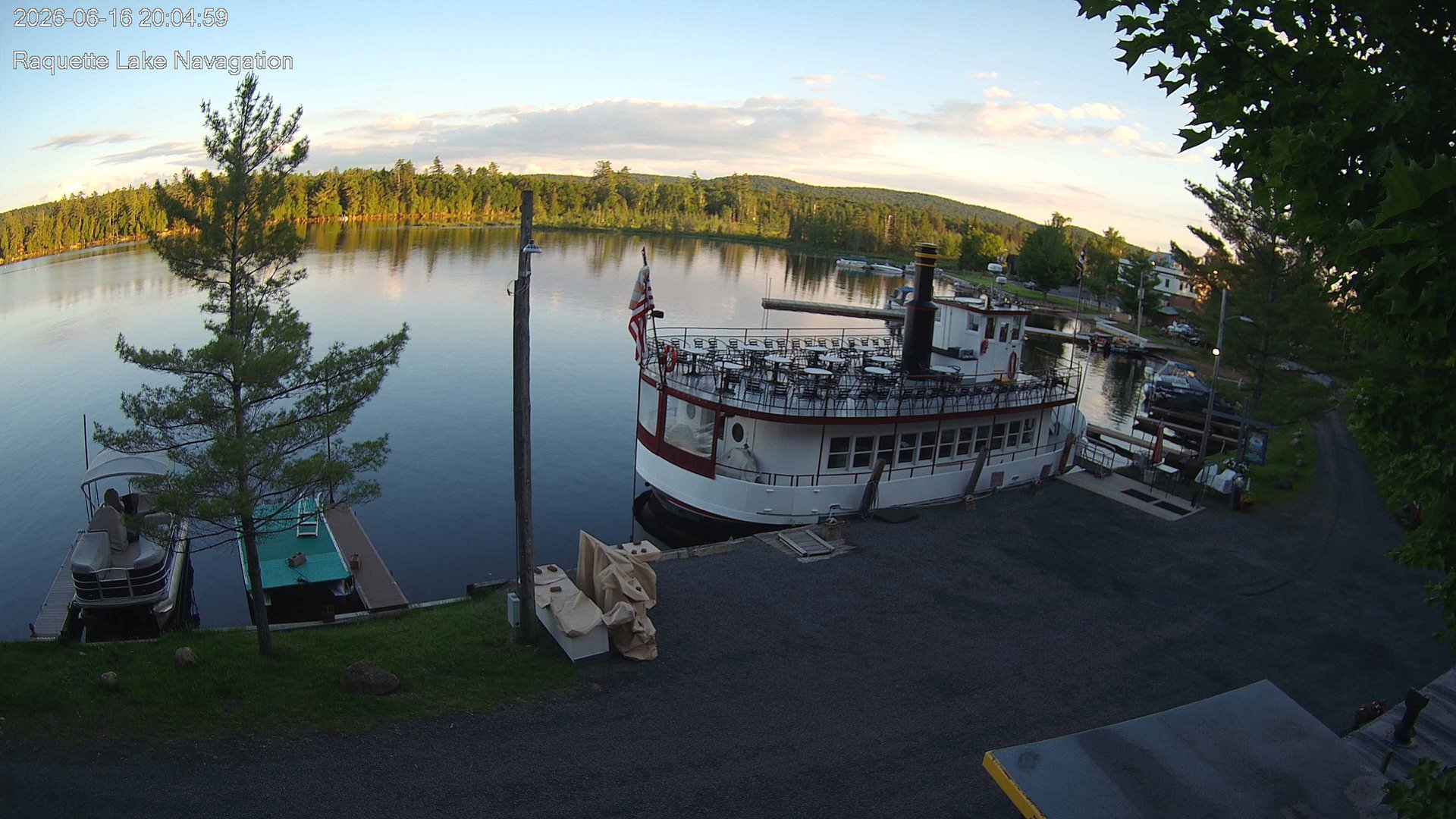 time-lapse frame, Raquette Lake Navigation  webcam