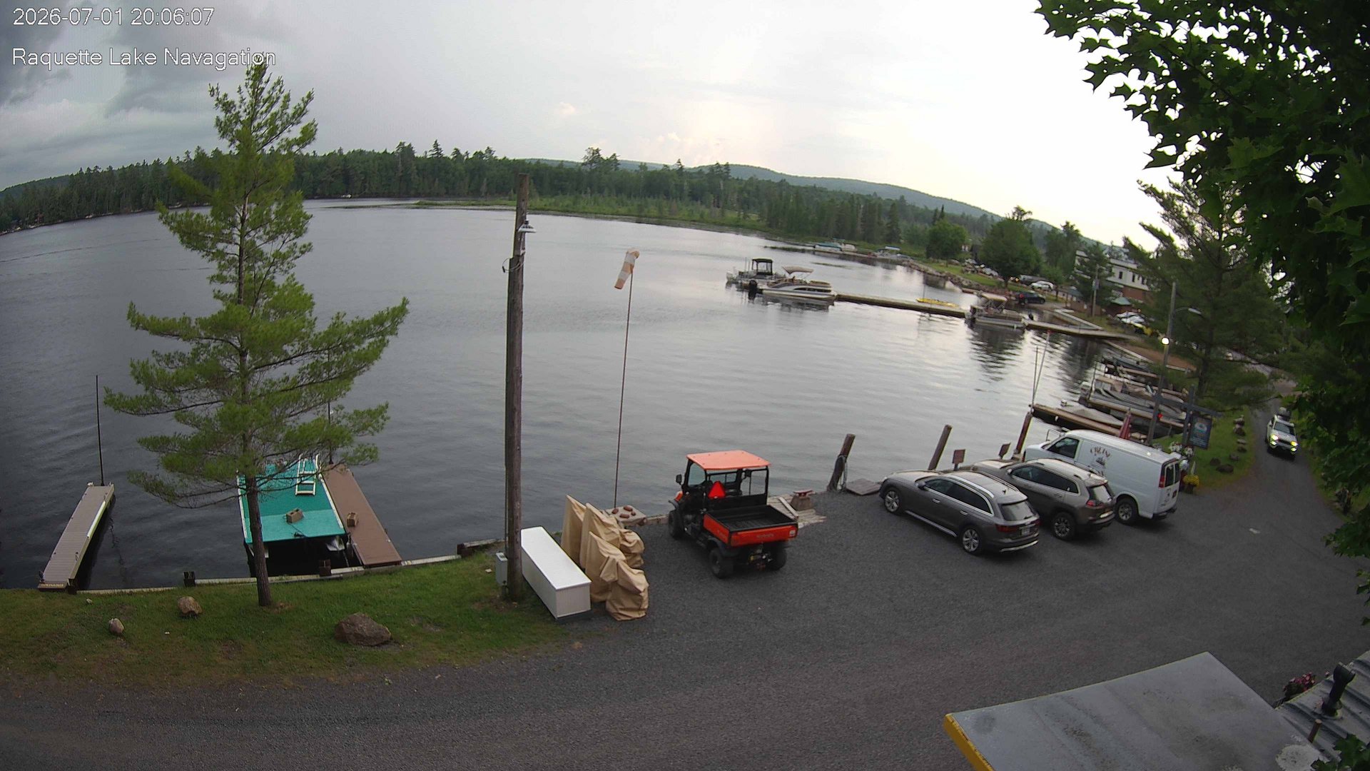 time-lapse frame, Raquette Lake Navigation  webcam
