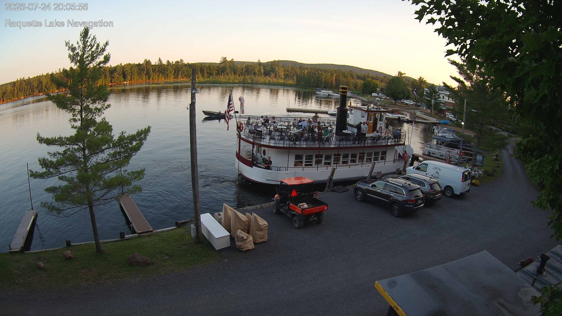 time-lapse frame, Raquette Lake Navigation  webcam