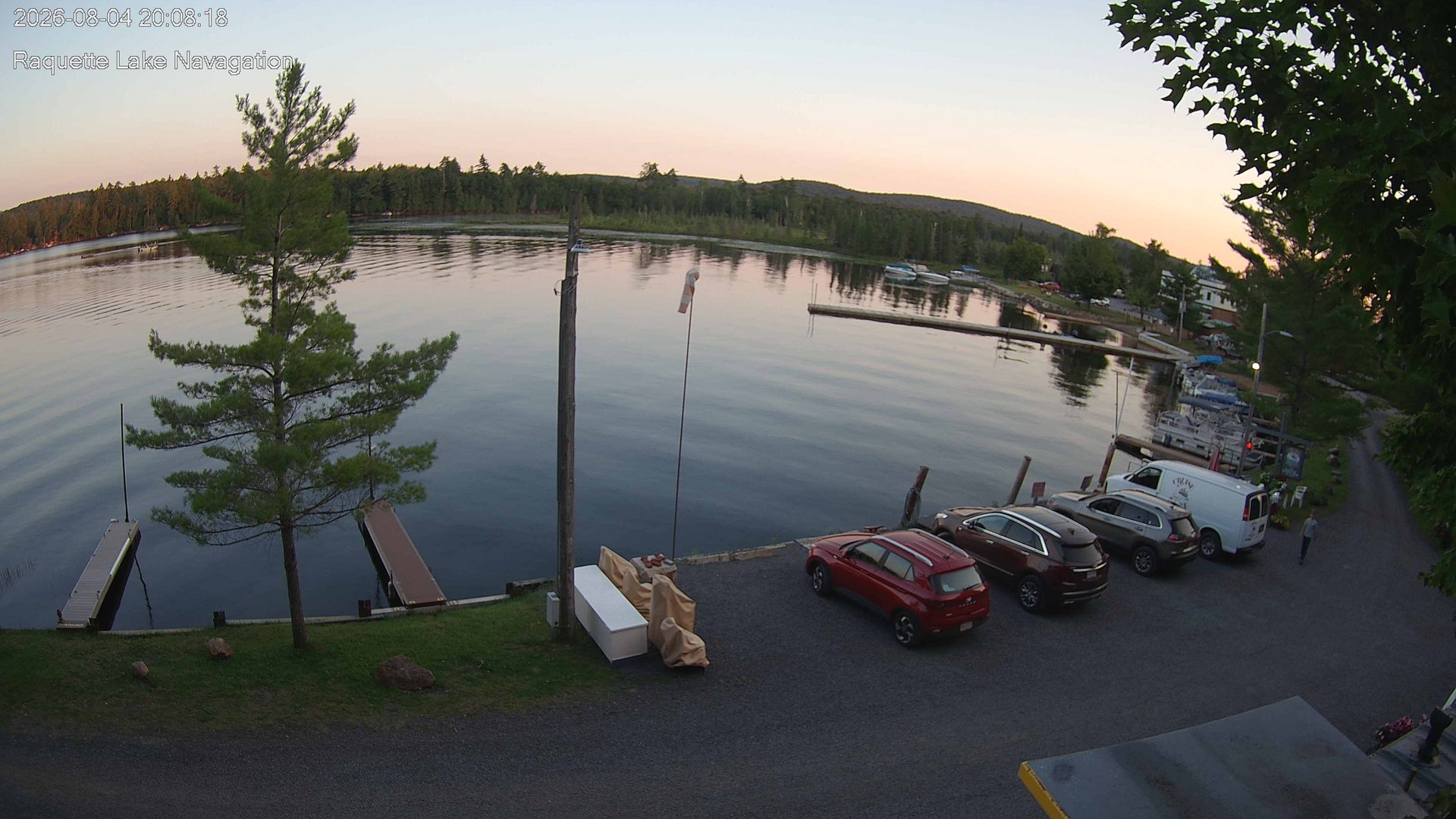 time-lapse frame, Raquette Lake Navigation  webcam