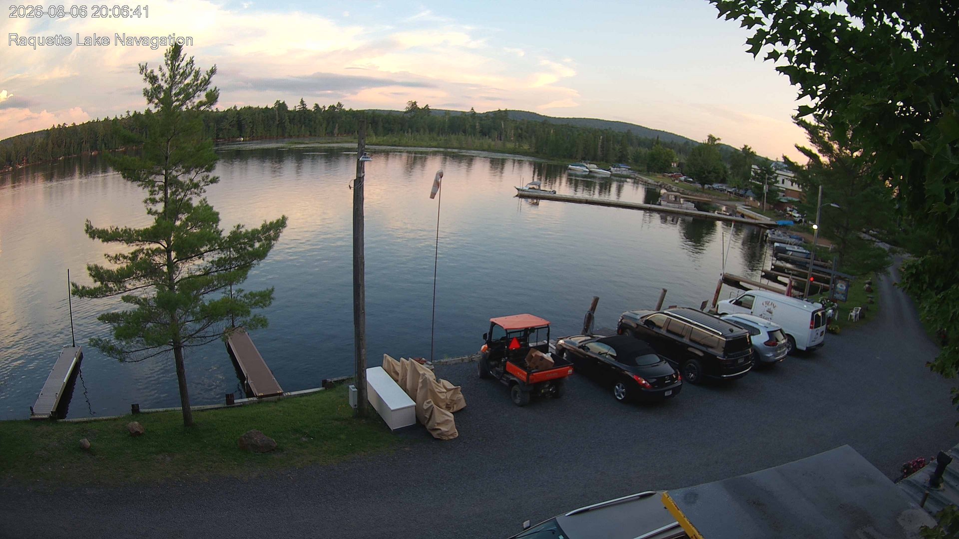 time-lapse frame, Raquette Lake Navigation  webcam
