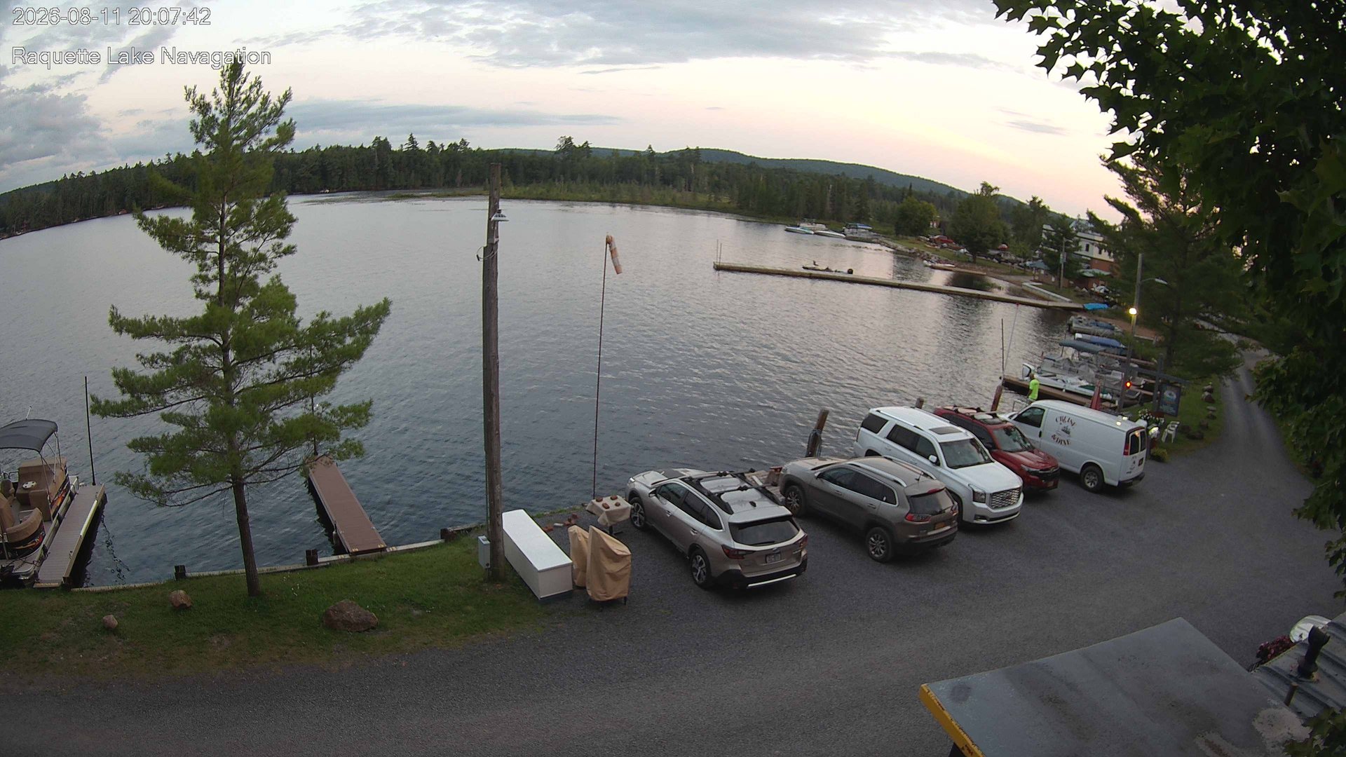 time-lapse frame, Raquette Lake Navigation  webcam