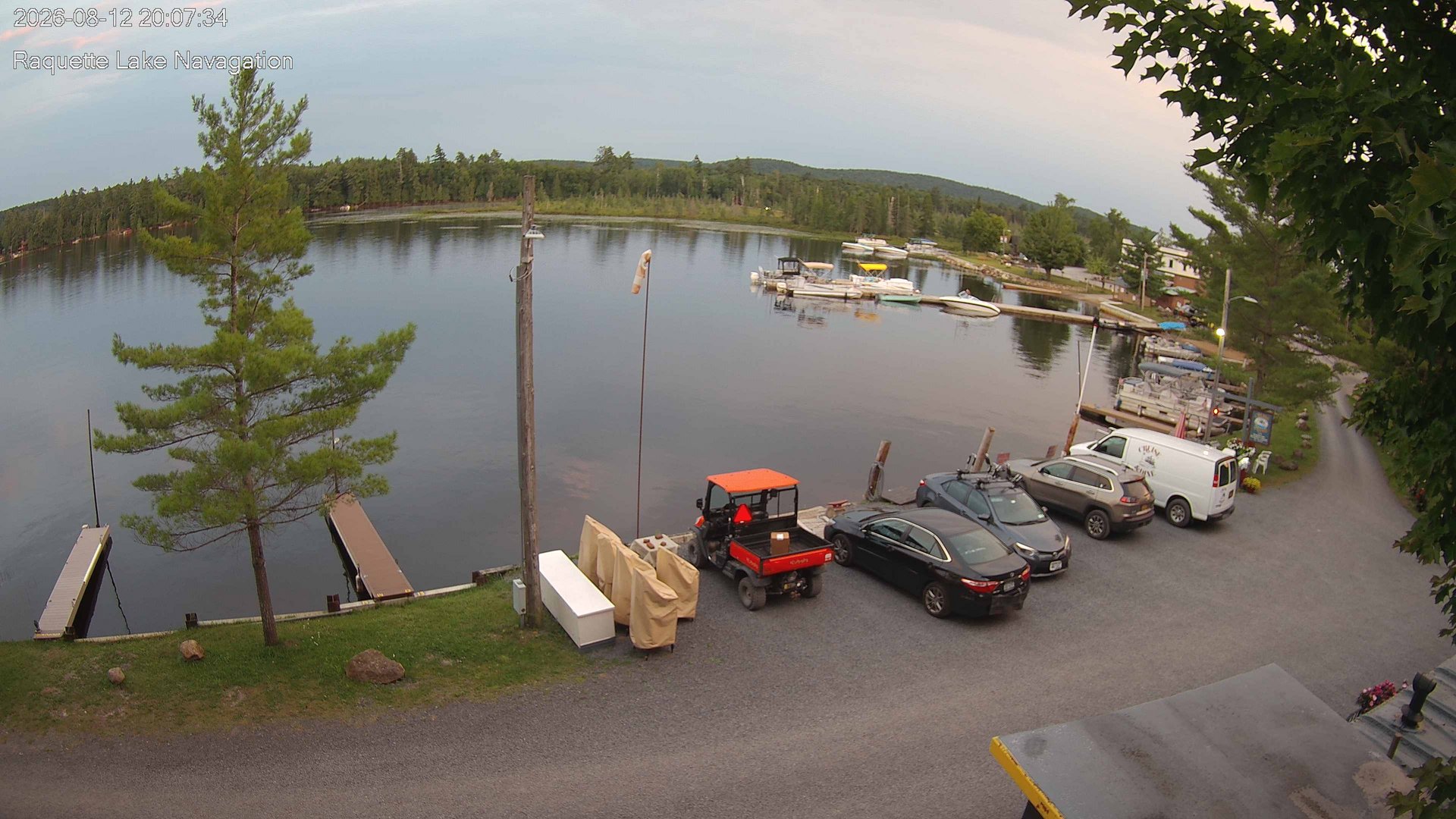 time-lapse frame, Raquette Lake Navigation  webcam