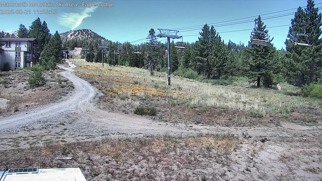 view from Mammoth Eagle Lodge on 2026-08-21