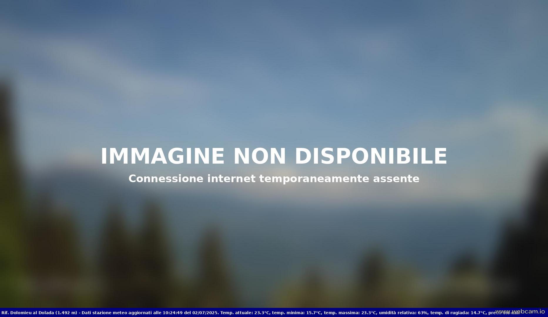 time-lapse frame, Rifugio Dolomieu al Dolada 1492m webcam