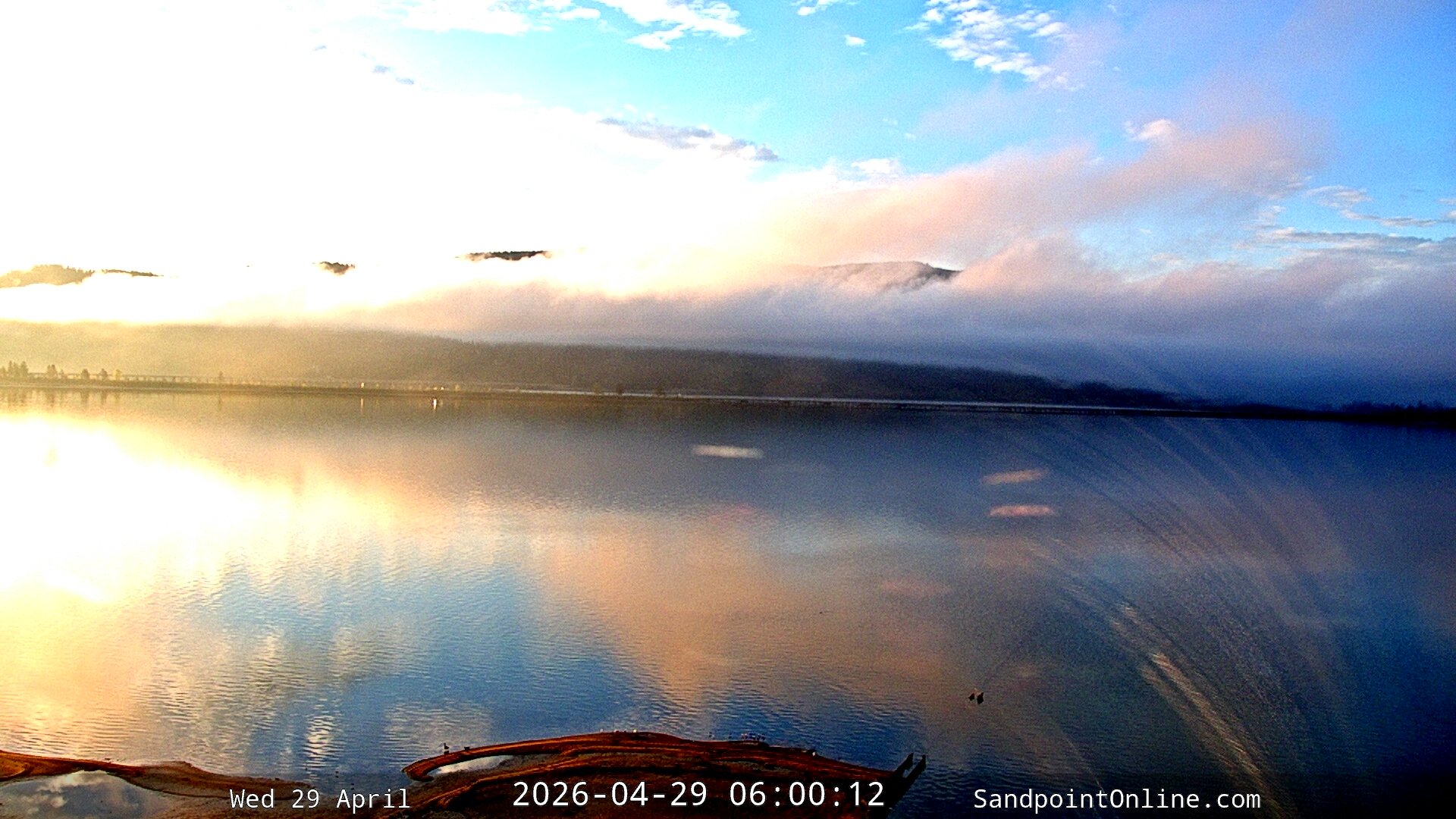 time-lapse frame, Sandpoint Online - Long Bridge webcam