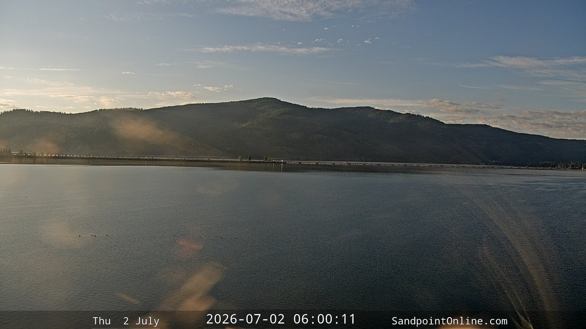 time-lapse frame, Sandpoint Online - Long Bridge webcam