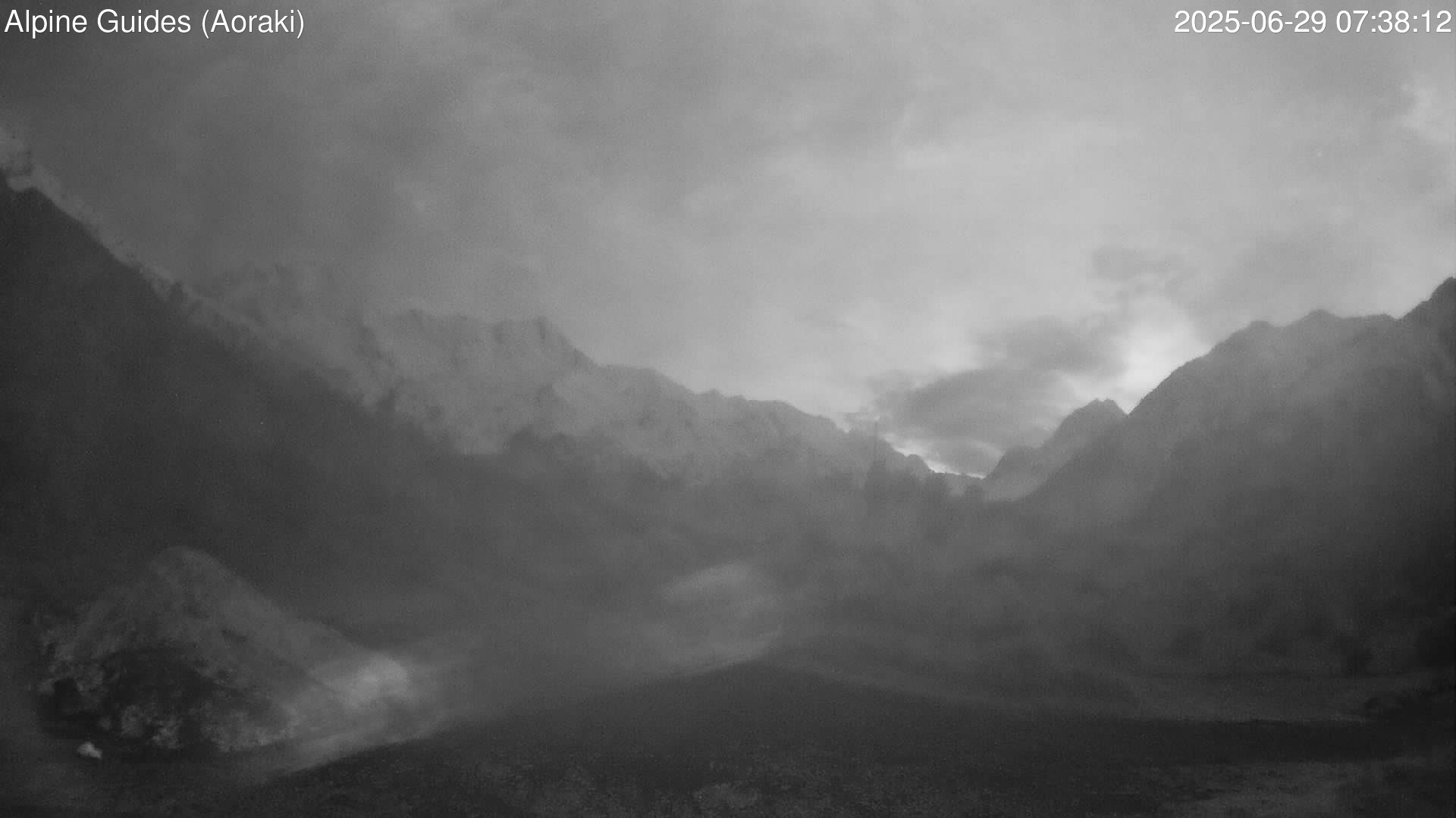 time-lapse frame, Alpine Guides Base  webcam