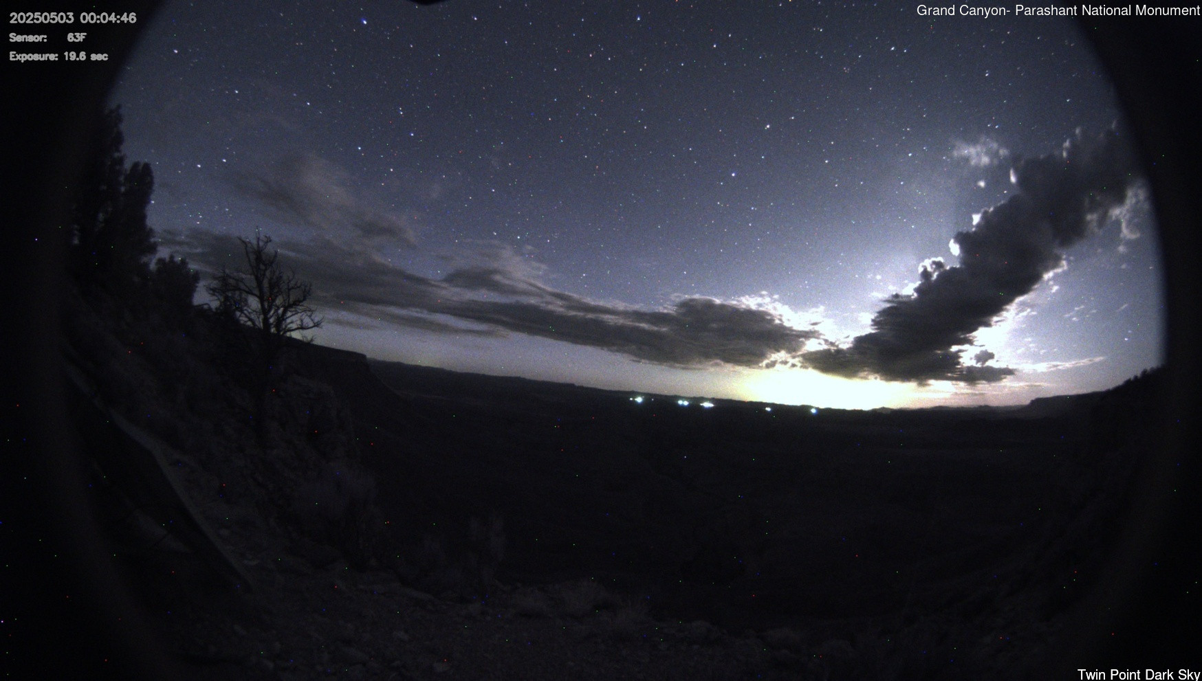time-lapse frame, Twin Point - Dark Sky webcam