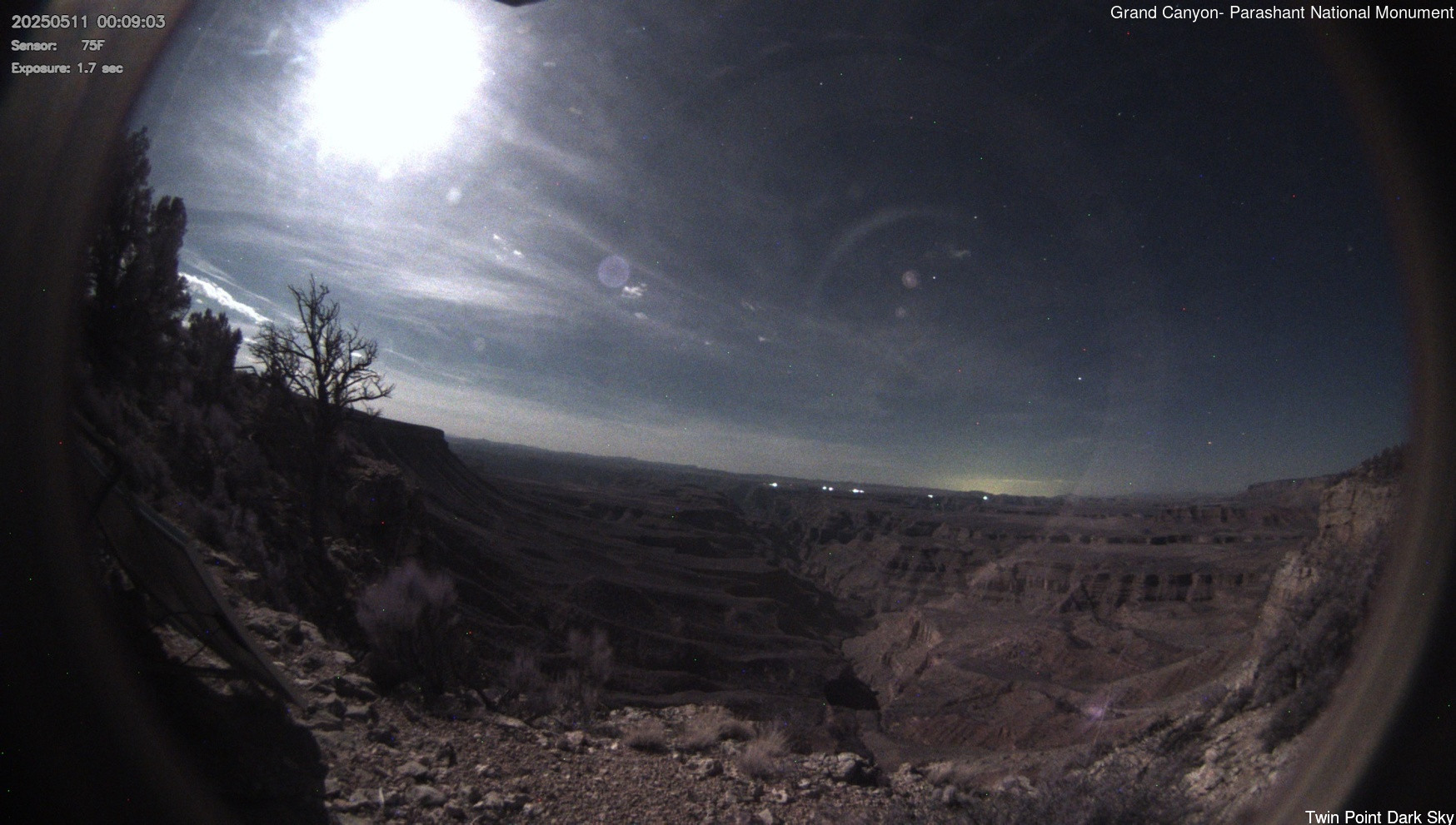 time-lapse frame, Twin Point - Dark Sky webcam