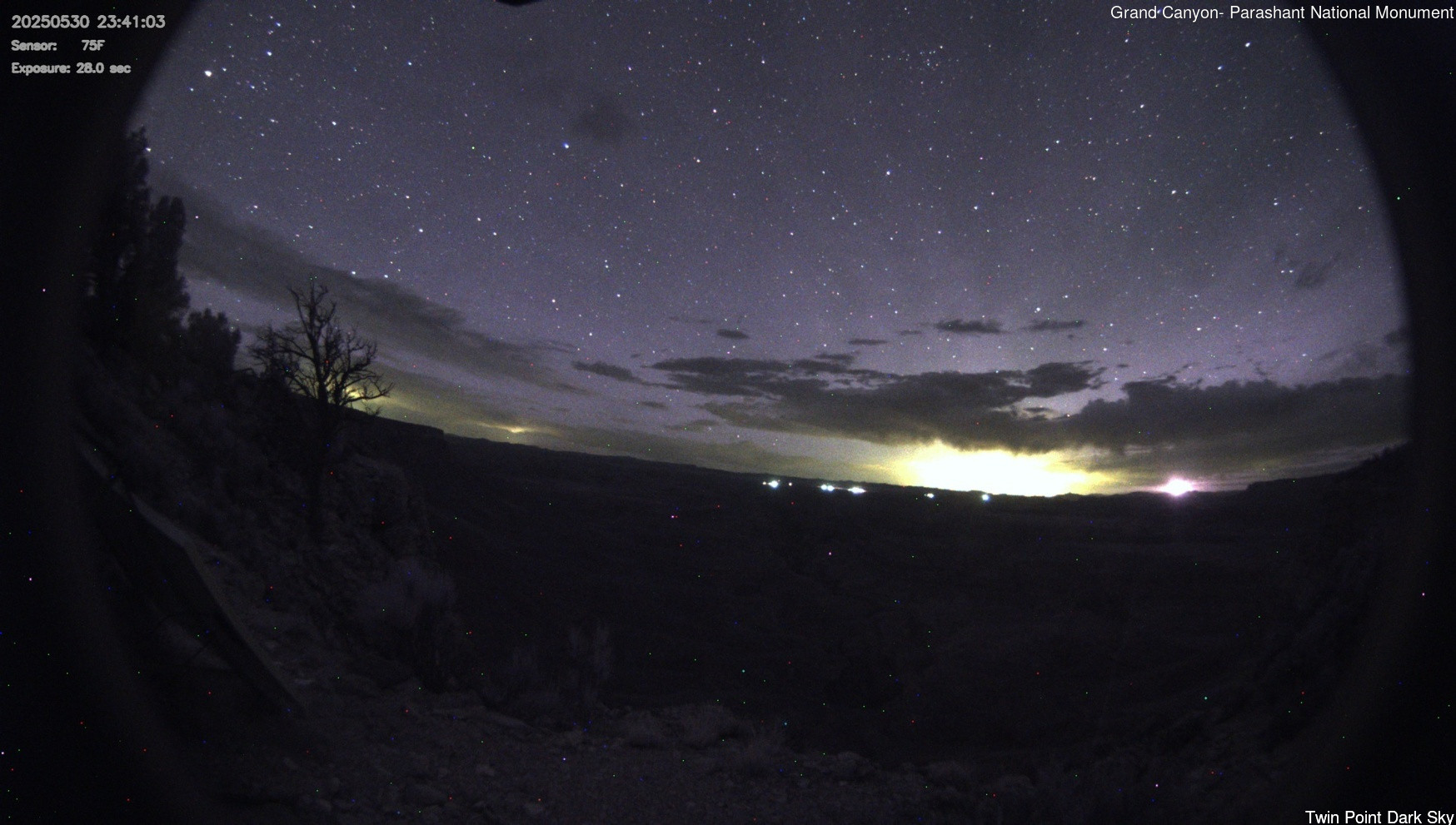 time-lapse frame, Twin Point - Dark Sky webcam