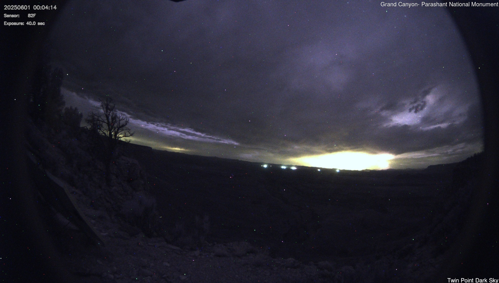 time-lapse frame, Twin Point - Dark Sky webcam