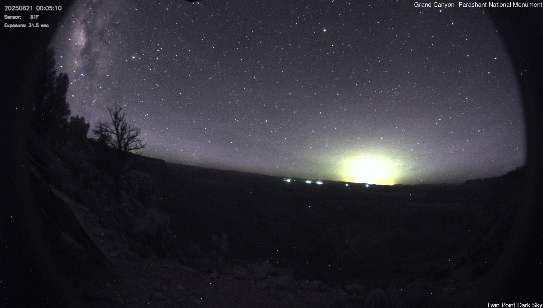 time-lapse frame, Twin Point - Dark Sky webcam